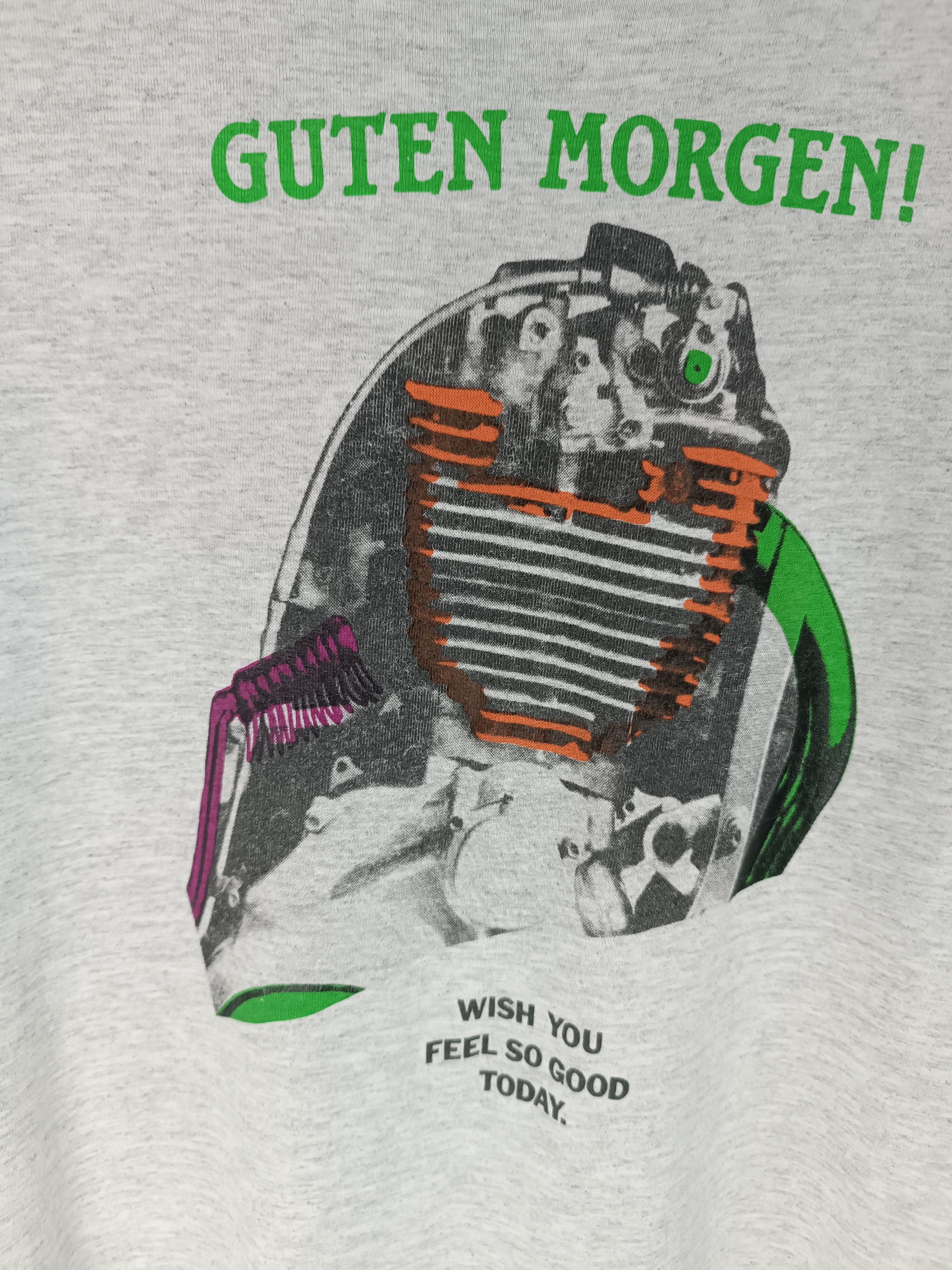 Vintage VINTAGE 90'S GUTEN MORGEN! SINGLE STITCH ADULT FUNNY TEE Size US L / EU 52-54 / 3 - 5 Thumbnail