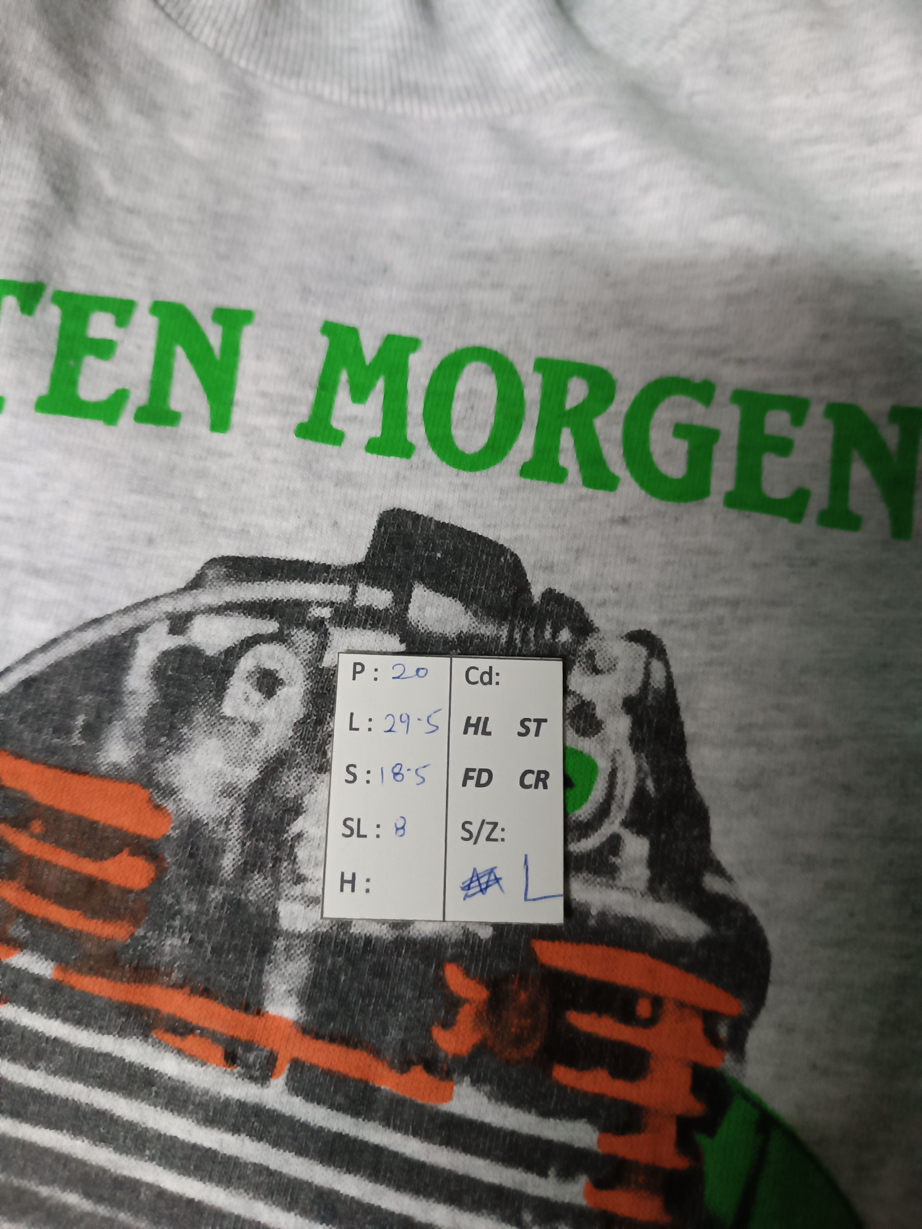 Vintage VINTAGE 90'S GUTEN MORGEN! SINGLE STITCH ADULT FUNNY TEE Size US L / EU 52-54 / 3 - 16 Thumbnail