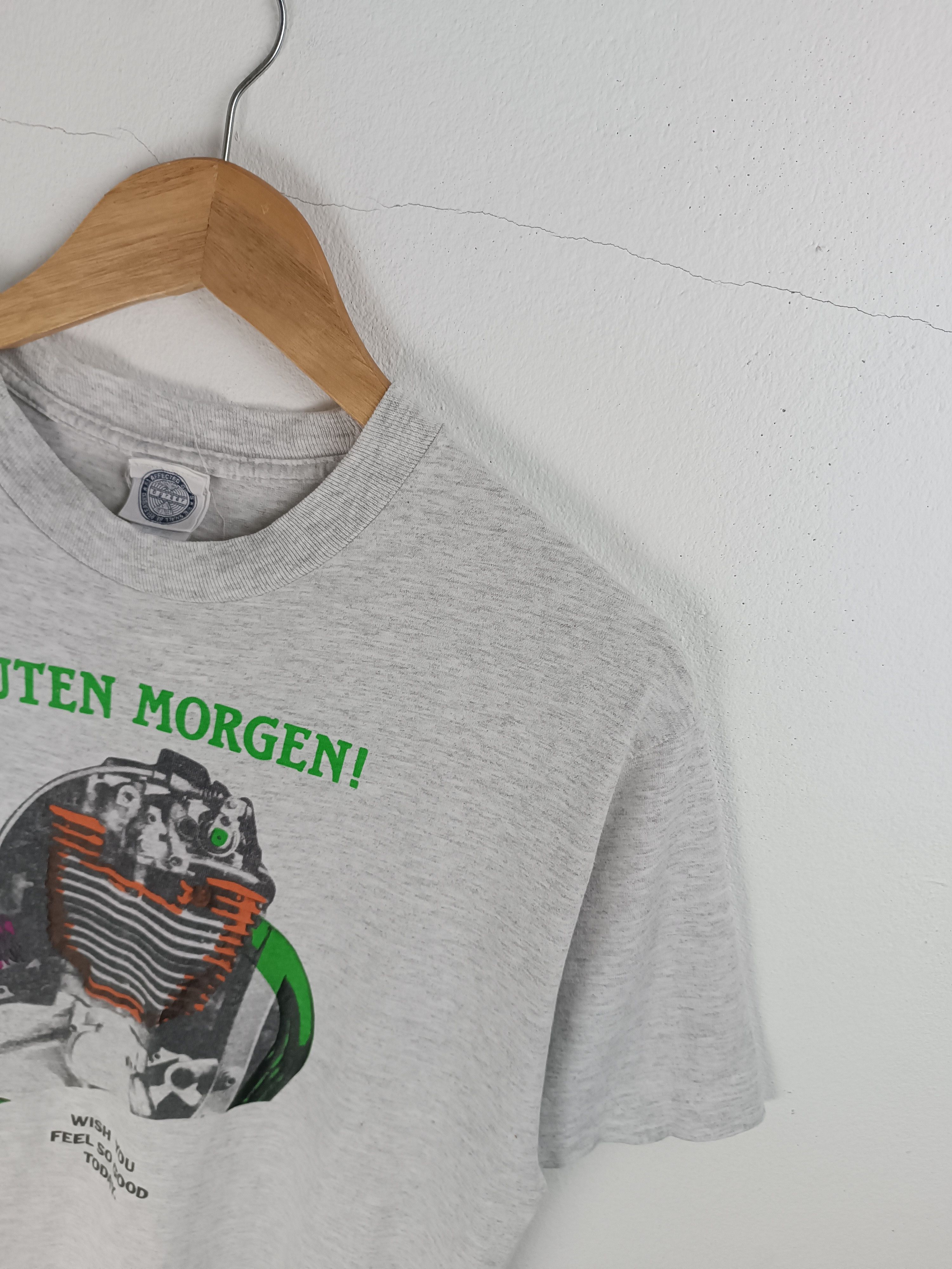 Vintage VINTAGE 90'S GUTEN MORGEN! SINGLE STITCH ADULT FUNNY TEE Size US L / EU 52-54 / 3 - 11 Thumbnail