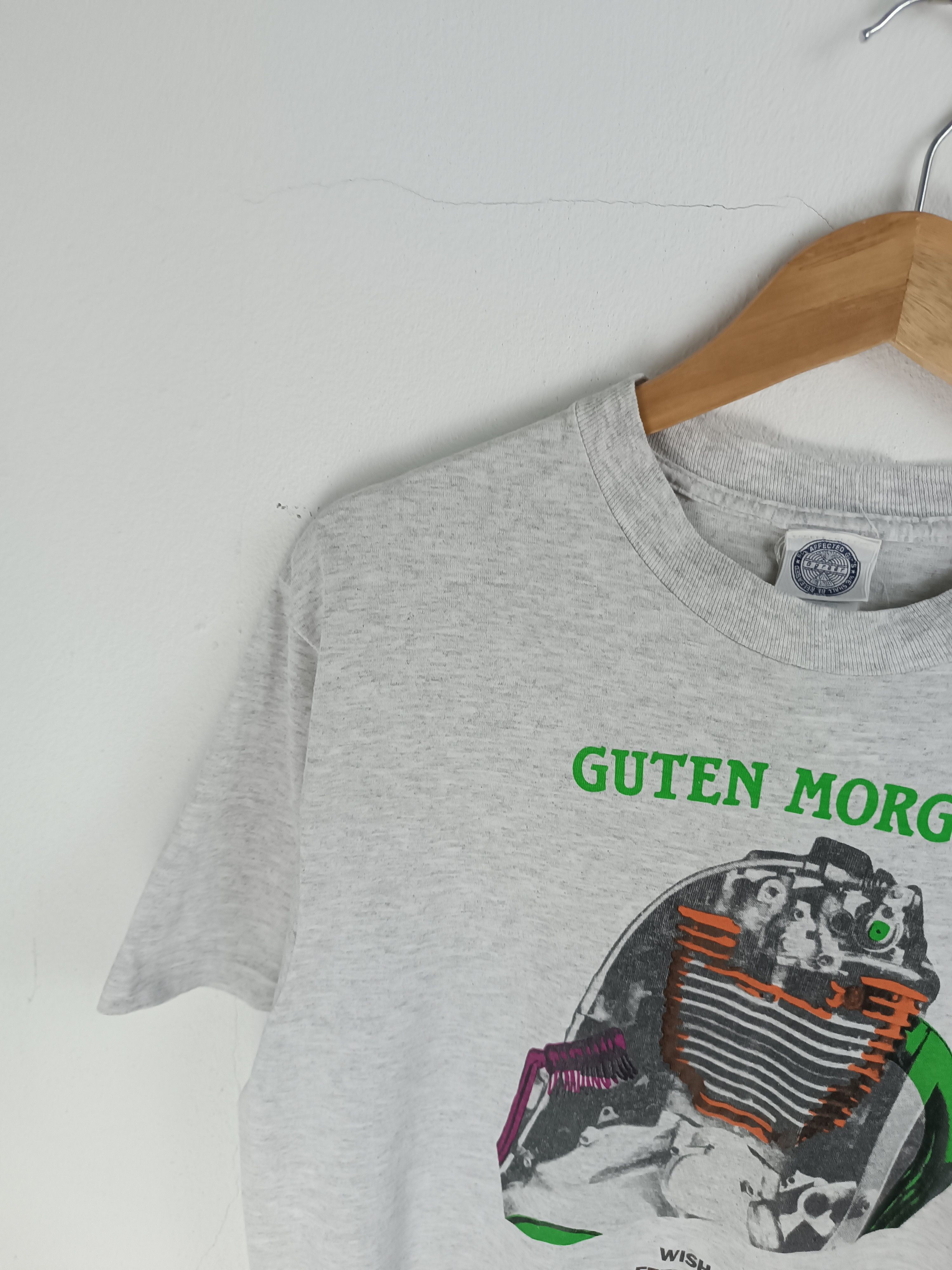 Vintage VINTAGE 90'S GUTEN MORGEN! SINGLE STITCH ADULT FUNNY TEE Size US L / EU 52-54 / 3 - 8 Thumbnail