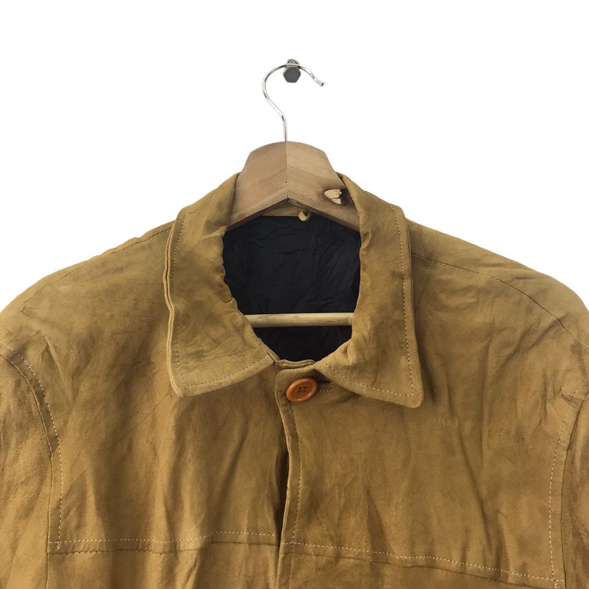 Vintage Vintage GENUINE LEATHER AUSTRALIA Brown Button Up Parka Size US L / EU 52-54 / 3 - 2 Thumbnail