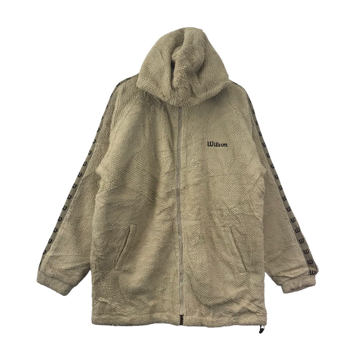 Wilson WILSON Stripes Side Tape Cream Hooded Parka Size US M / EU 48-50 / 2 - 1 Thumbnail