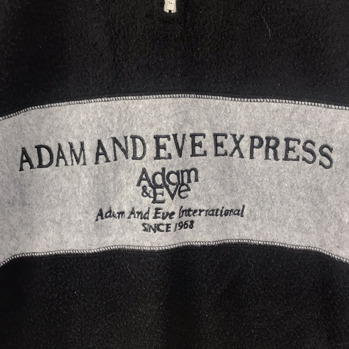 Vintage ADAM & EVE EXPRESS Fleece Half Zipper Black Bomber Size US L / EU 52-54 / 3 - 3 Thumbnail