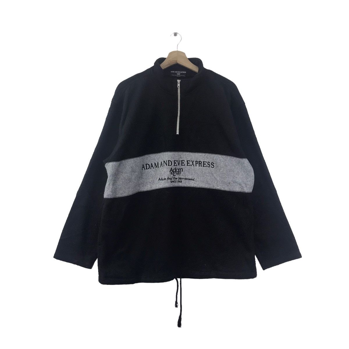ADAM & EVE EXPRESS Fleece Half Zipper Black Bomber