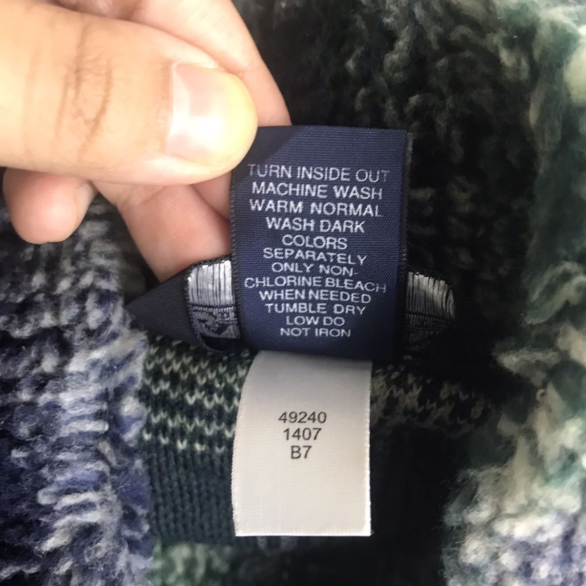 Lands' End LANDS' END Multi Color Check Retro Sherpa Bomber Jacket Size US XL / EU 56 / 4 - 5 Thumbnail
