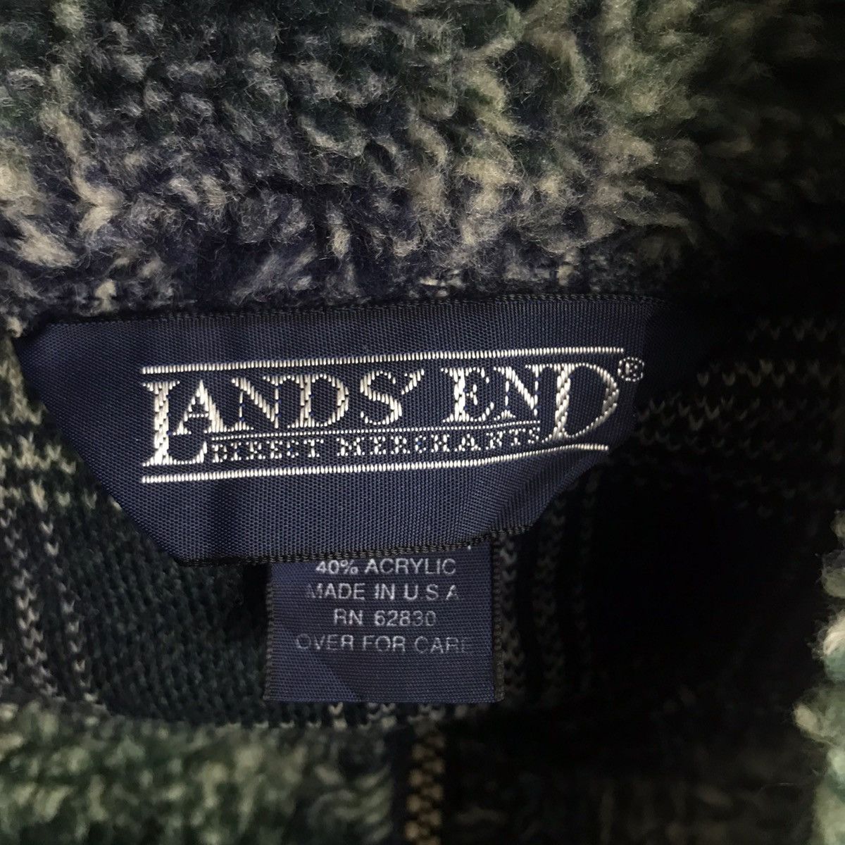 Lands' End LANDS' END Multi Color Check Retro Sherpa Bomber Jacket Size US XL / EU 56 / 4 - 3 Thumbnail