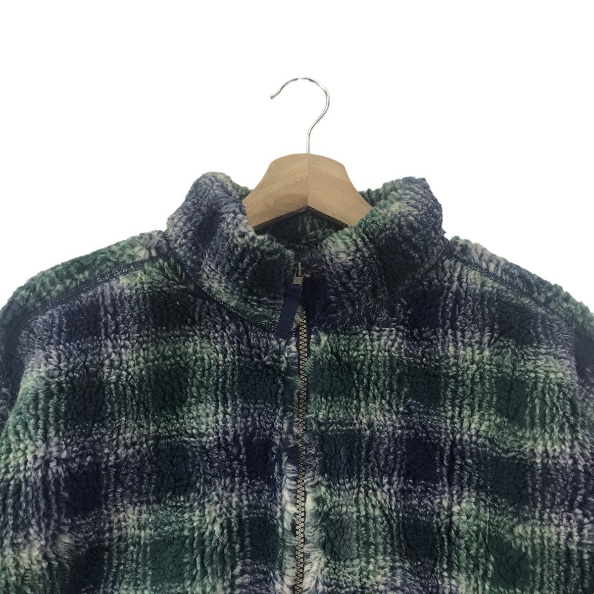 Lands' End LANDS' END Multi Color Check Retro Sherpa Bomber Jacket Size US XL / EU 56 / 4 - 2 Thumbnail