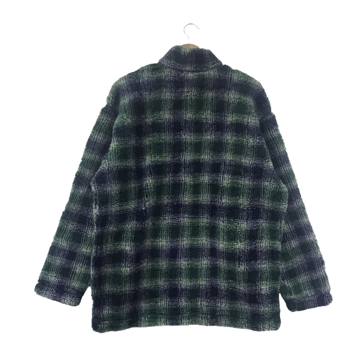 Lands' End LANDS' END Multi Color Check Retro Sherpa Bomber Jacket Size US XL / EU 56 / 4 - 6 Thumbnail