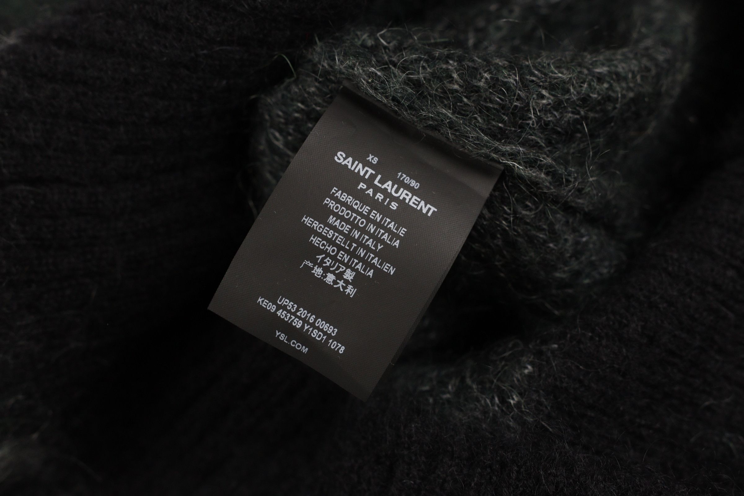 Hedi Slimane × Saint Laurent Paris FW16 Saint Laurent Camo Mohair Sweater Size US XS / EU 42 / 0 - 9 Thumbnail