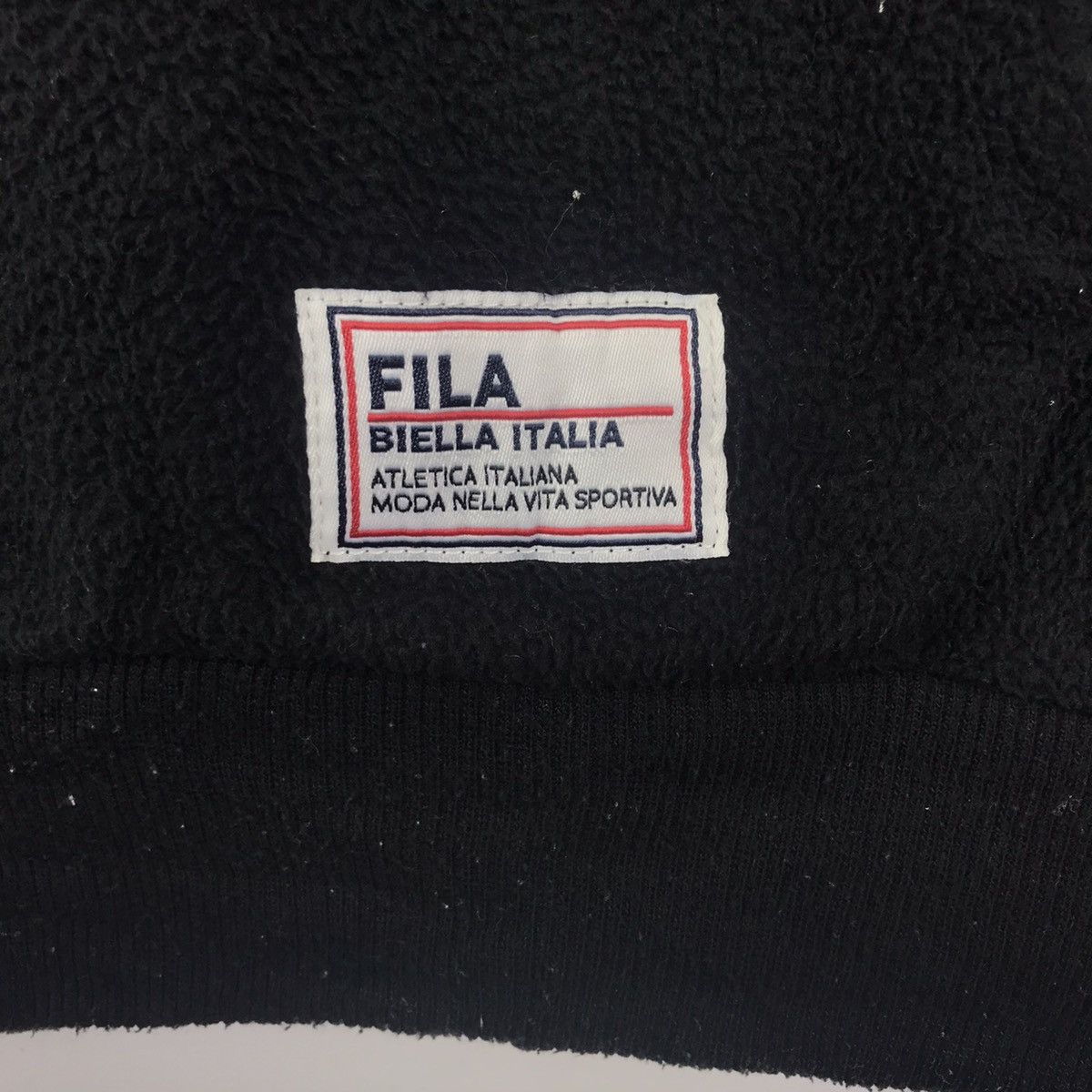 Fila FILA SPORT Big Embroidered Logo Black Fleece Bomber Jacket Size US M / EU 48-50 / 2 - 4 Thumbnail
