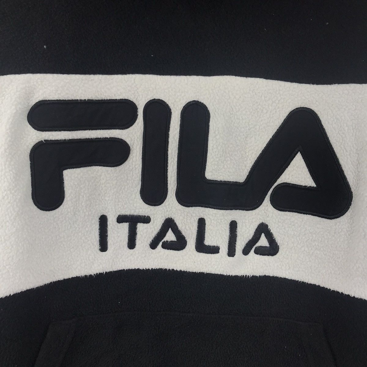 Fila FILA SPORT Big Embroidered Logo Black Fleece Bomber Jacket Size US M / EU 48-50 / 2 - 3 Thumbnail