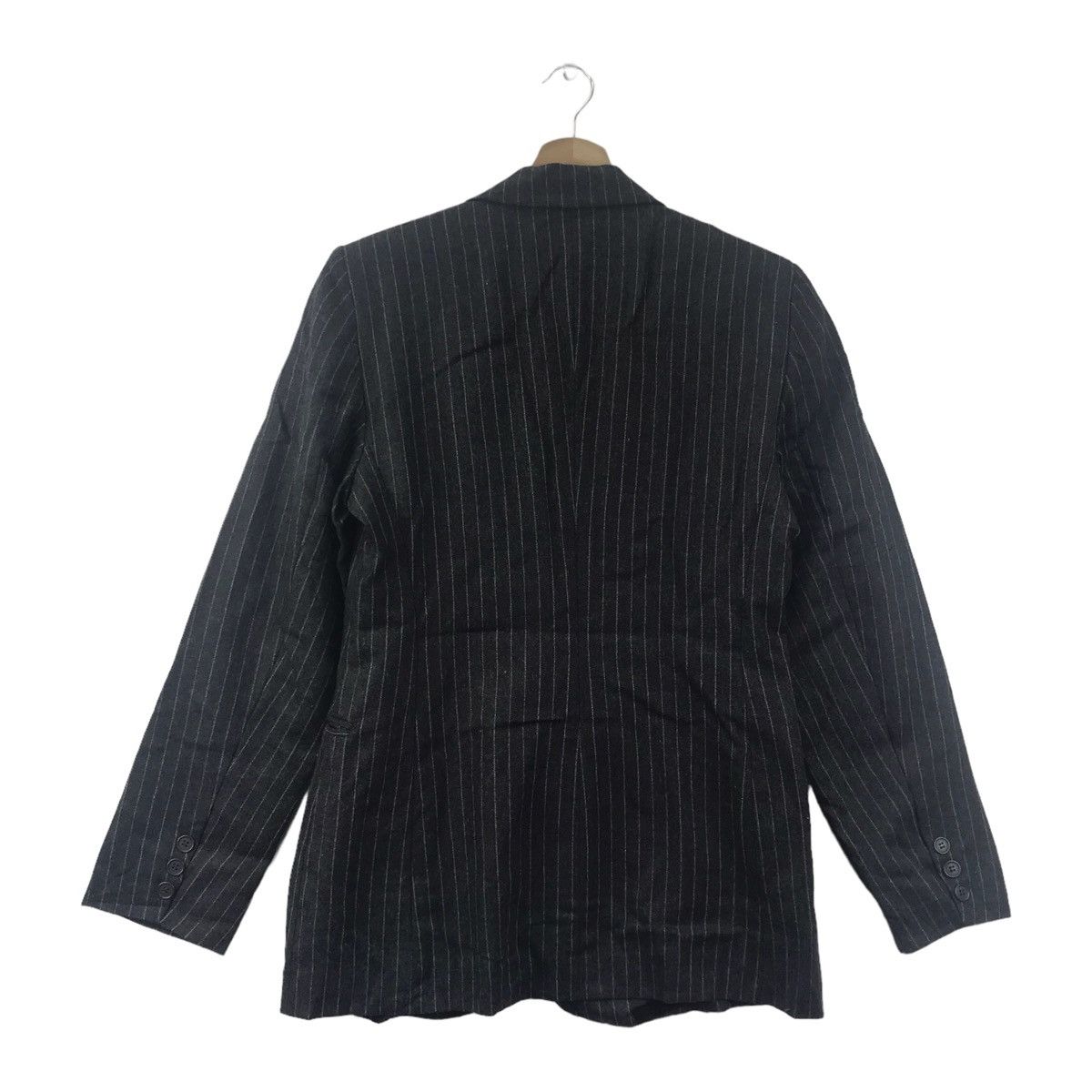 United Colors Of Benetton UNITED COLOR of BENETTON Stripes Black Blazer Coat Size US S / EU 44-46 / 1 - 7 Thumbnail