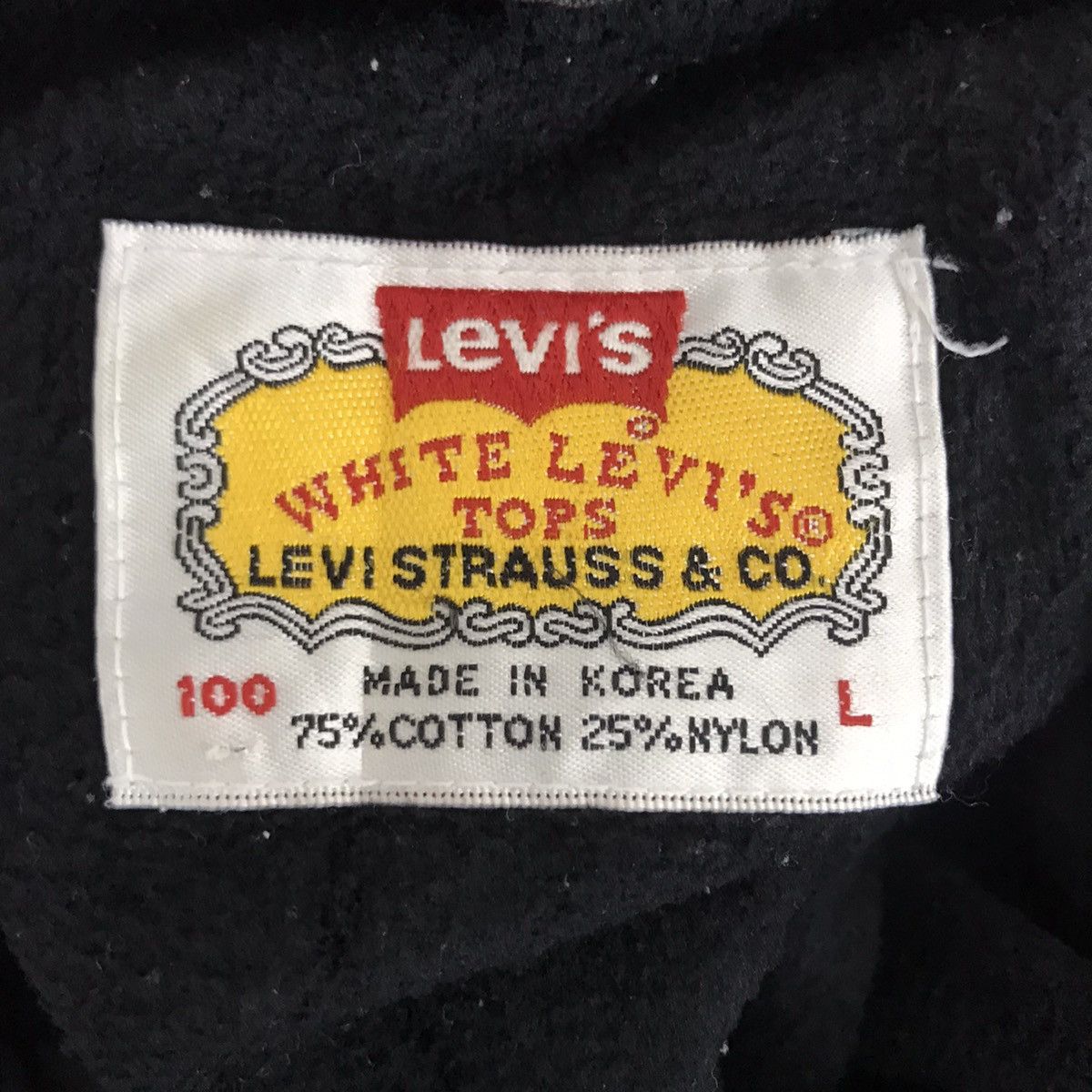 Levi's LEVIS White Levi’s Tops Strauss & Co Jeans BlackHoodedJacket Size US L / EU 52-54 / 3 - 5 Thumbnail