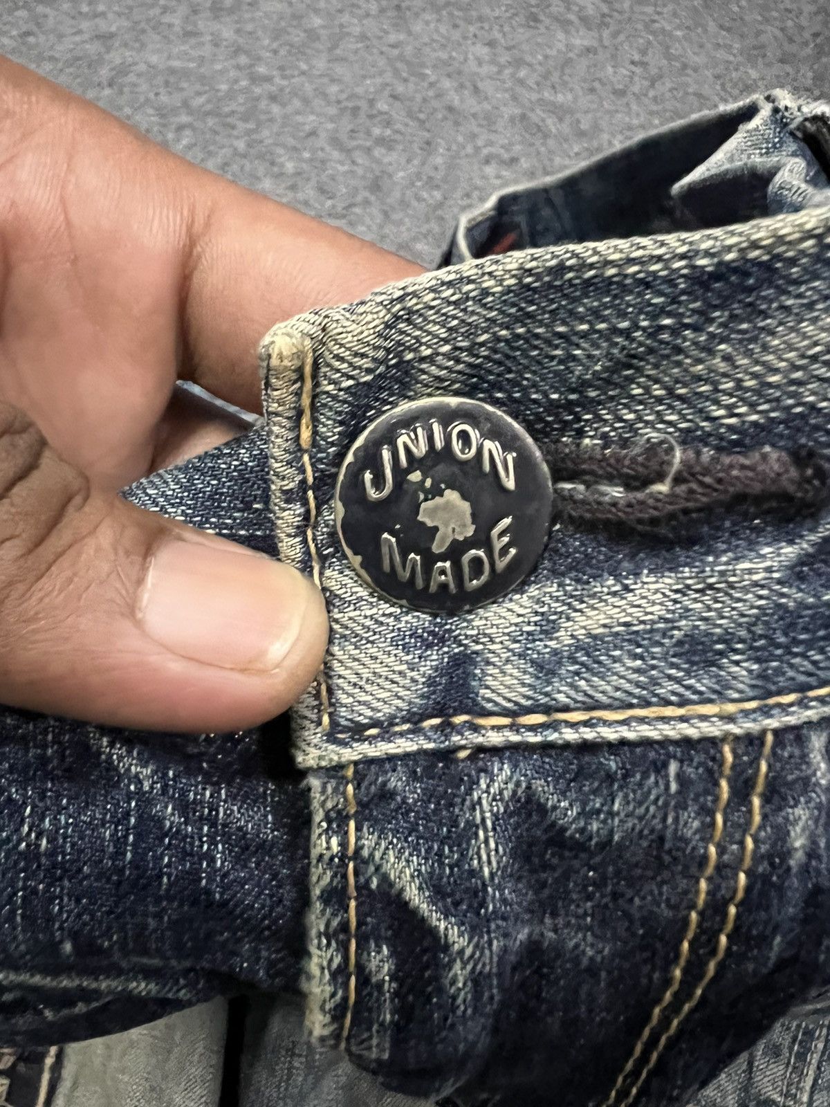 Japanese Brand Thrashed Distressed Ripped Blue way made japan Cargo Denim Size US 30 / EU 46 - 8 Thumbnail
