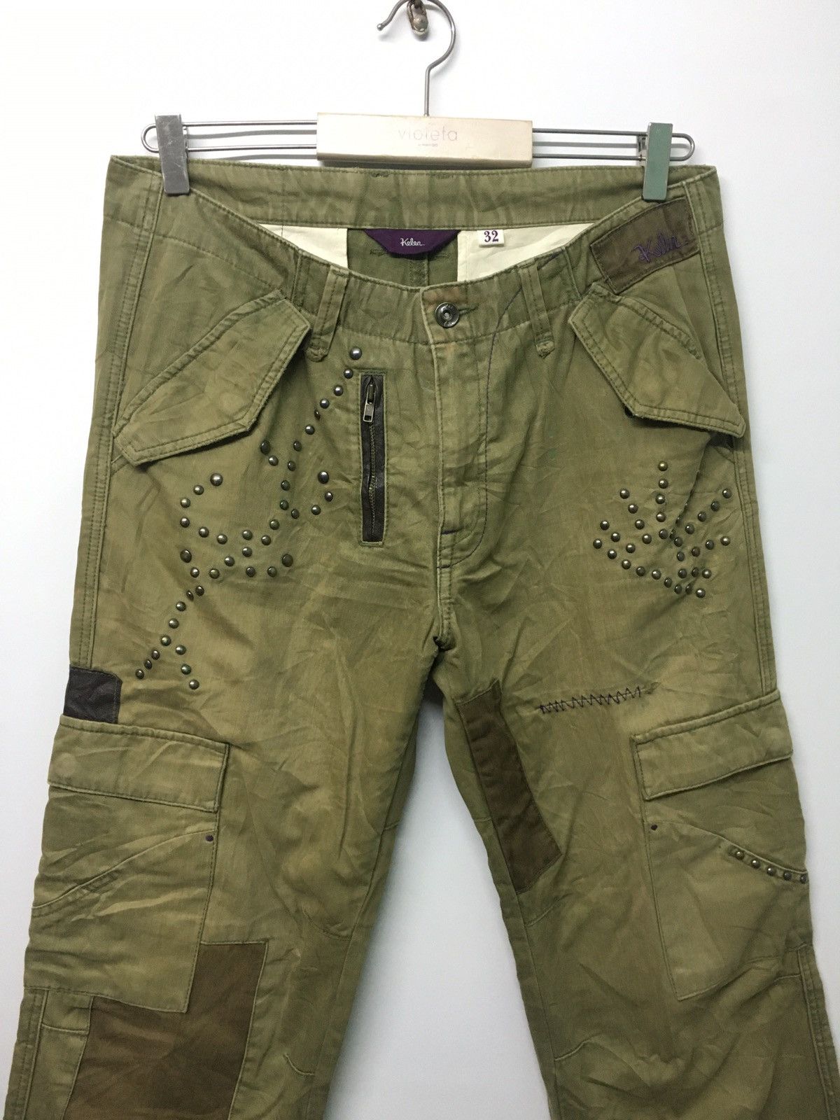 Japanese Brand Japanes brand kelen cargo pants studded Size US 30 / EU 46 - 4 Thumbnail