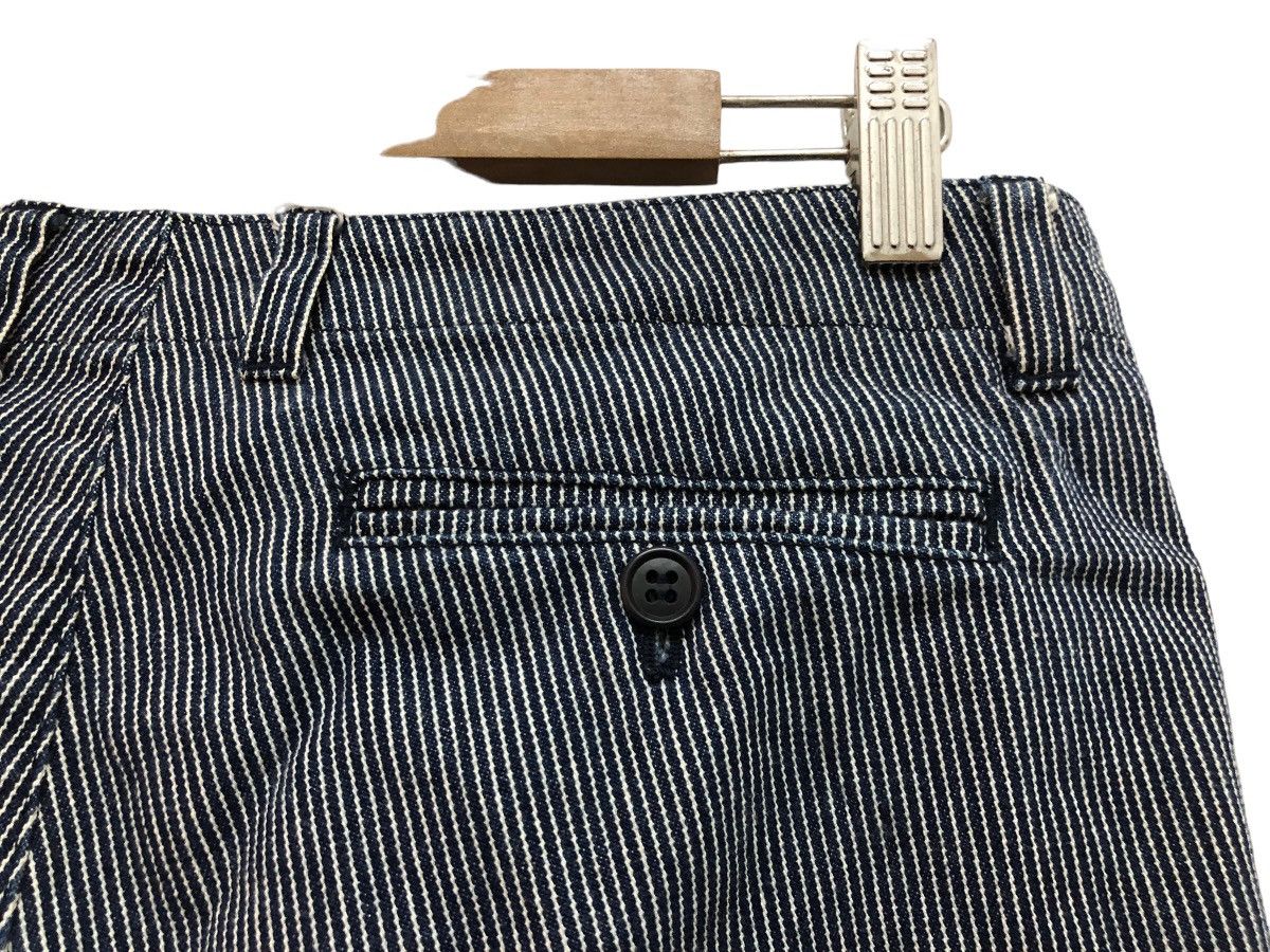 FRENCH WORKWEAR INSPIRED HICKORY STRIPED CROPPED PANT