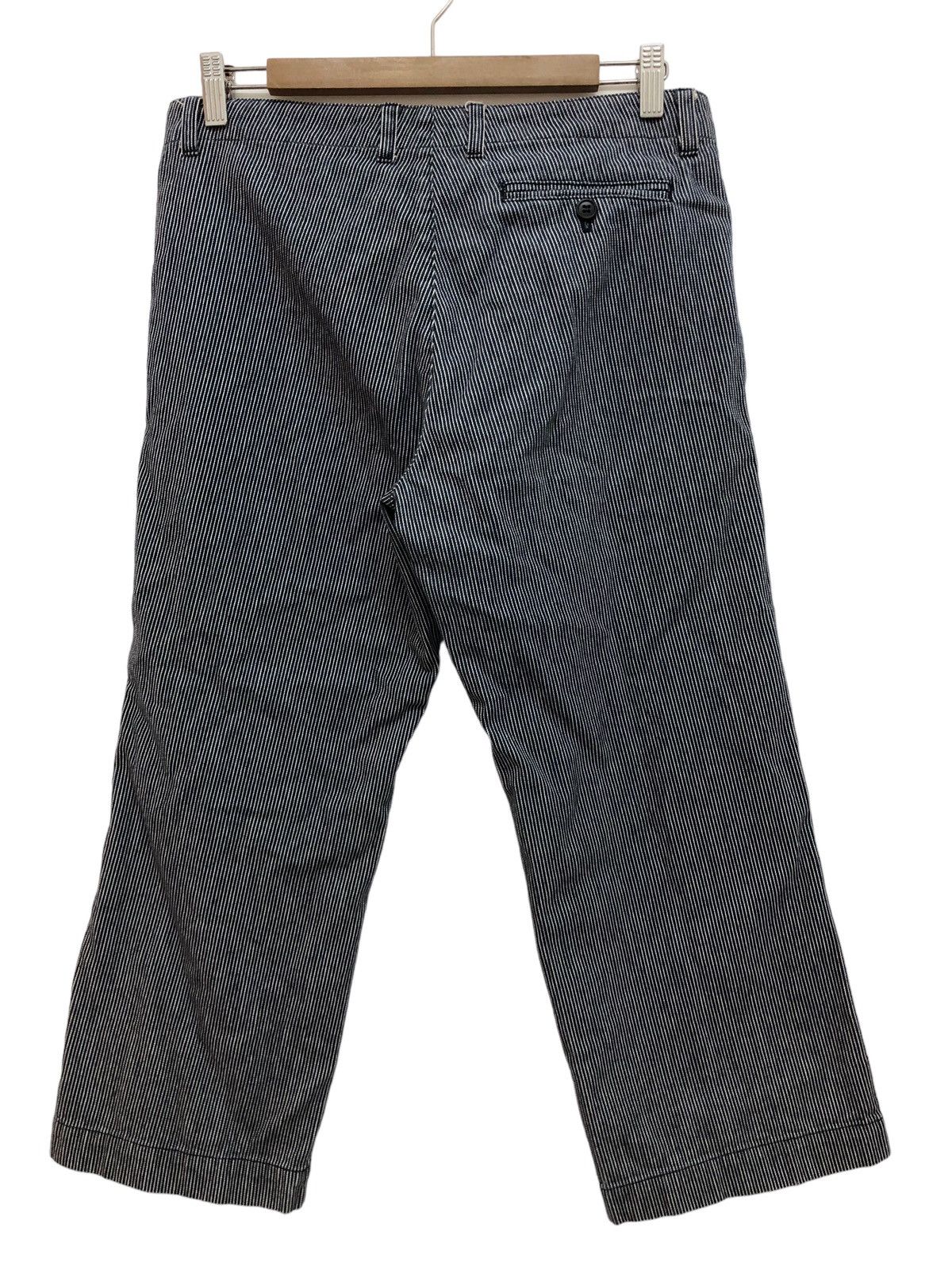 FRENCH WORKWEAR INSPIRED HICKORY STRIPED CROPPED PANT