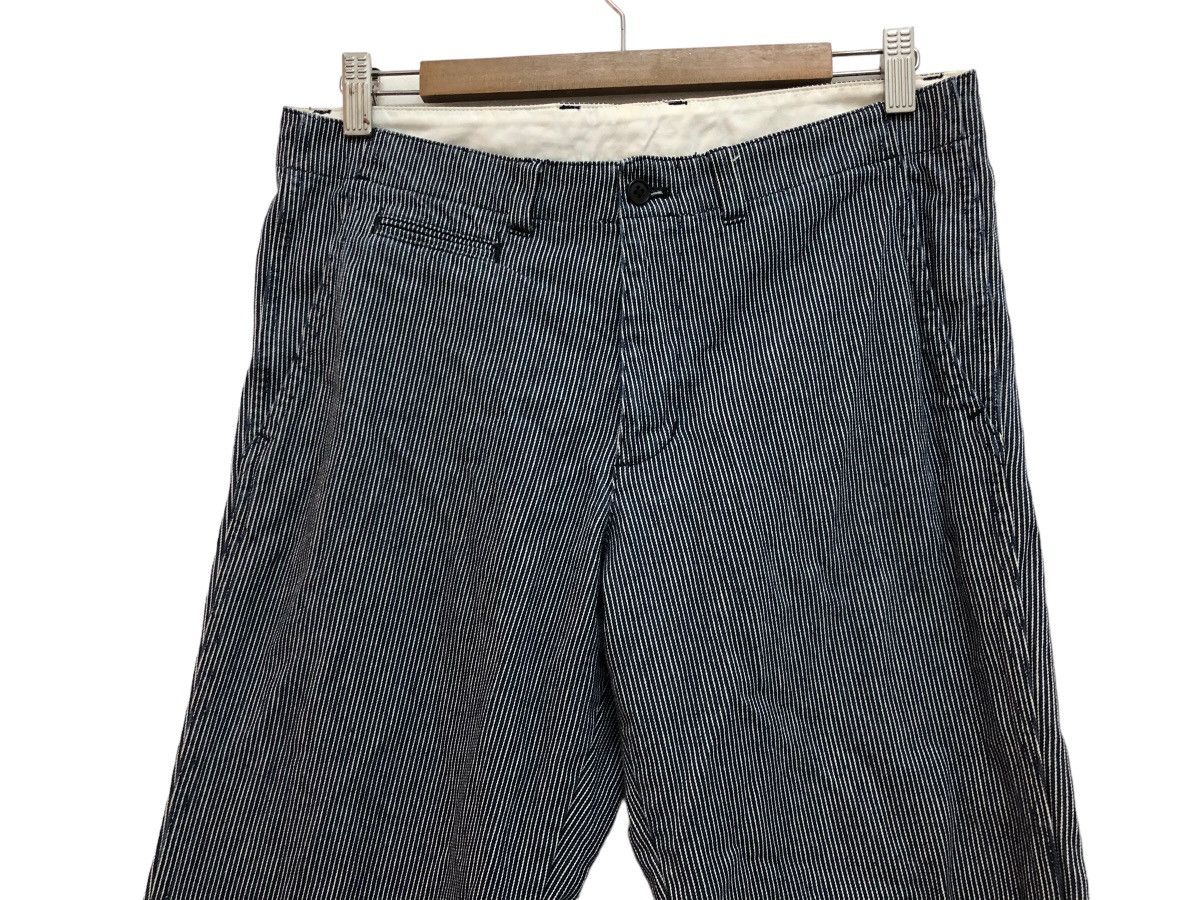 FRENCH WORKWEAR INSPIRED HICKORY STRIPED CROPPED PANT