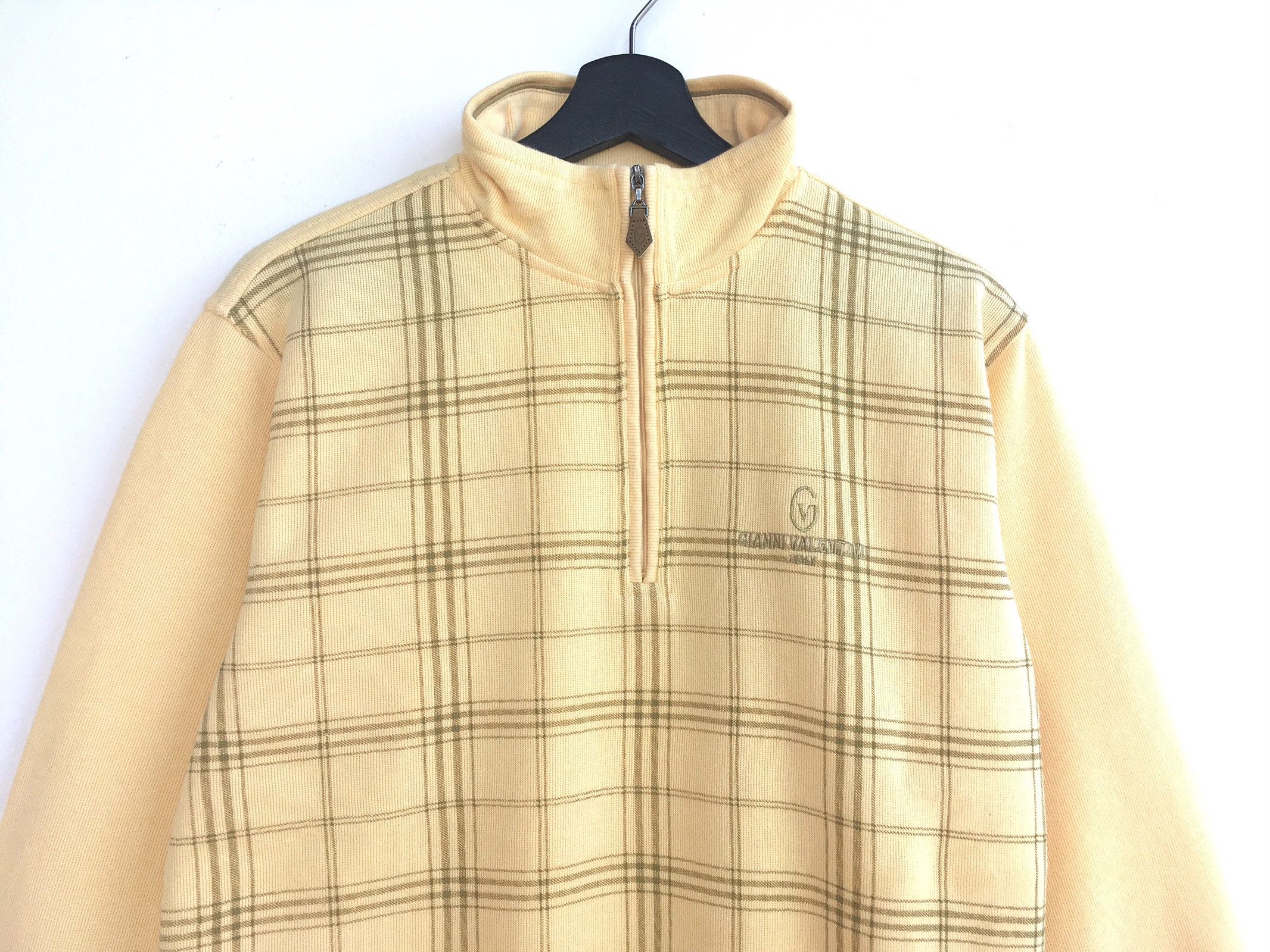Valentino GIANNI VALENTINO Small Logo Embroidery Half Zipper Size US M / EU 48-50 / 2 - 2 Thumbnail