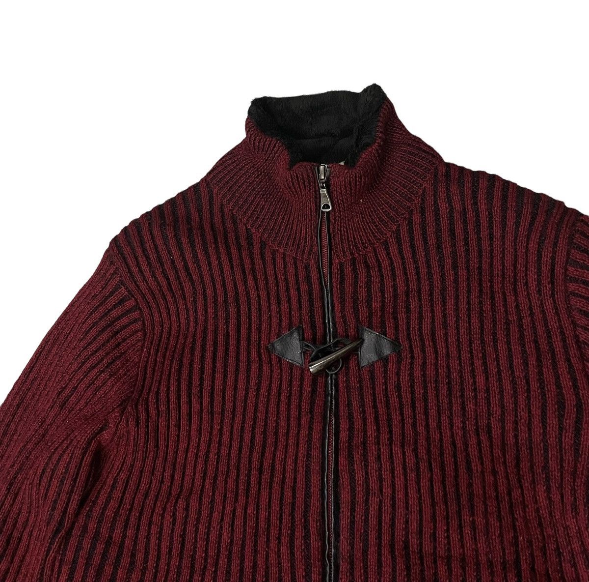 Le Grande Bleu (L.G.B.) Vintage Semantic Design Knitted Zipper Jacket Size US M / EU 48-50 / 2 - 6 Thumbnail