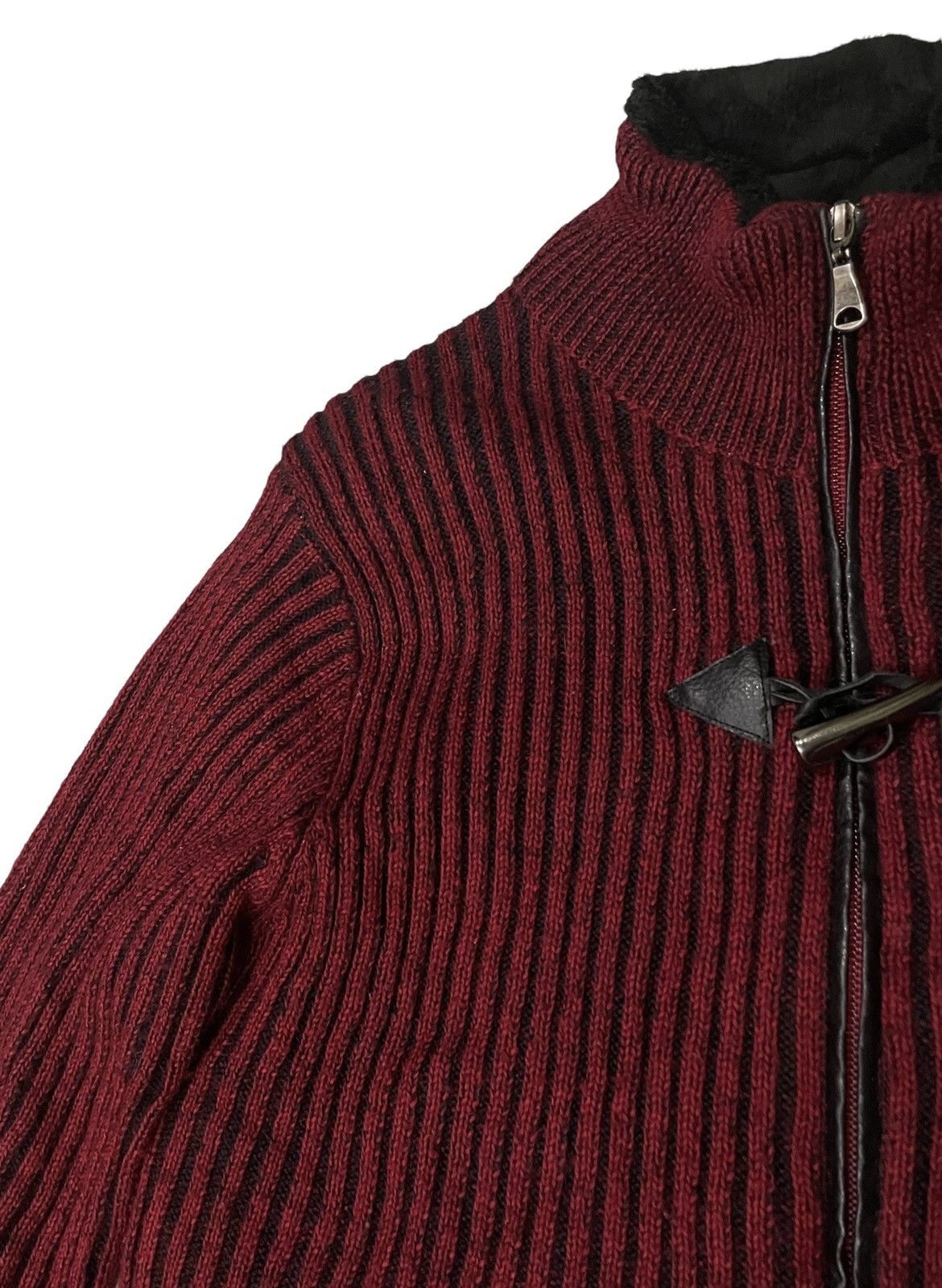 Le Grande Bleu (L.G.B.) Vintage Semantic Design Knitted Zipper Jacket Size US M / EU 48-50 / 2 - 5 Thumbnail