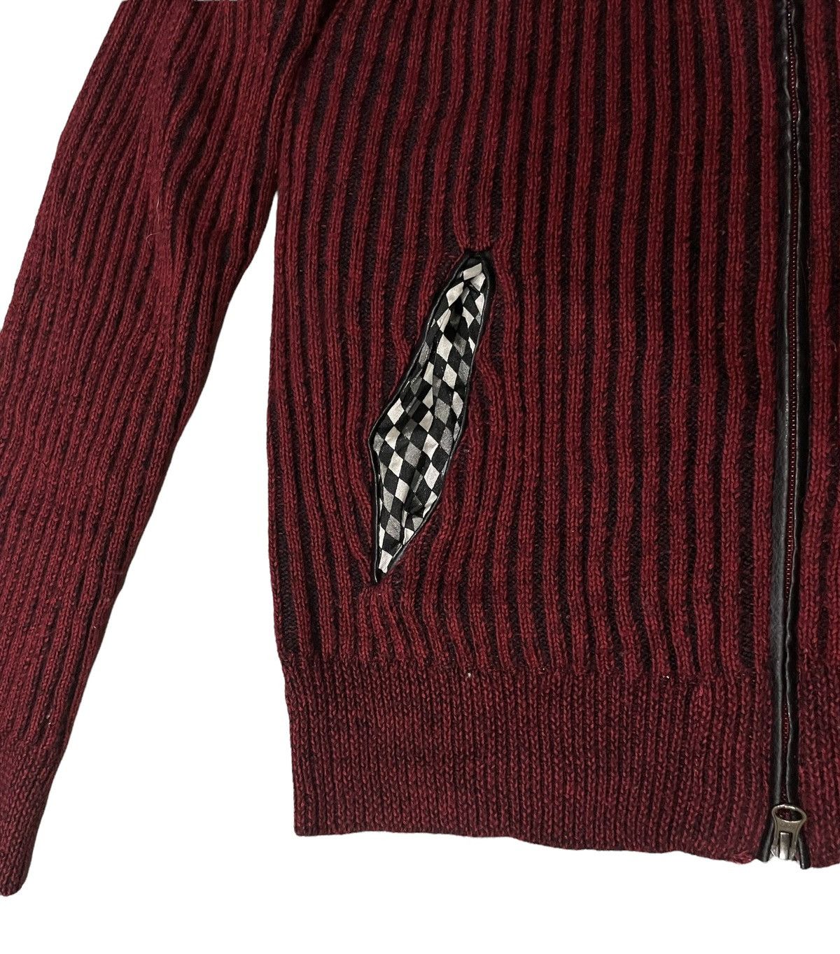 Le Grande Bleu (L.G.B.) Vintage Semantic Design Knitted Zipper Jacket Size US M / EU 48-50 / 2 - 4 Thumbnail