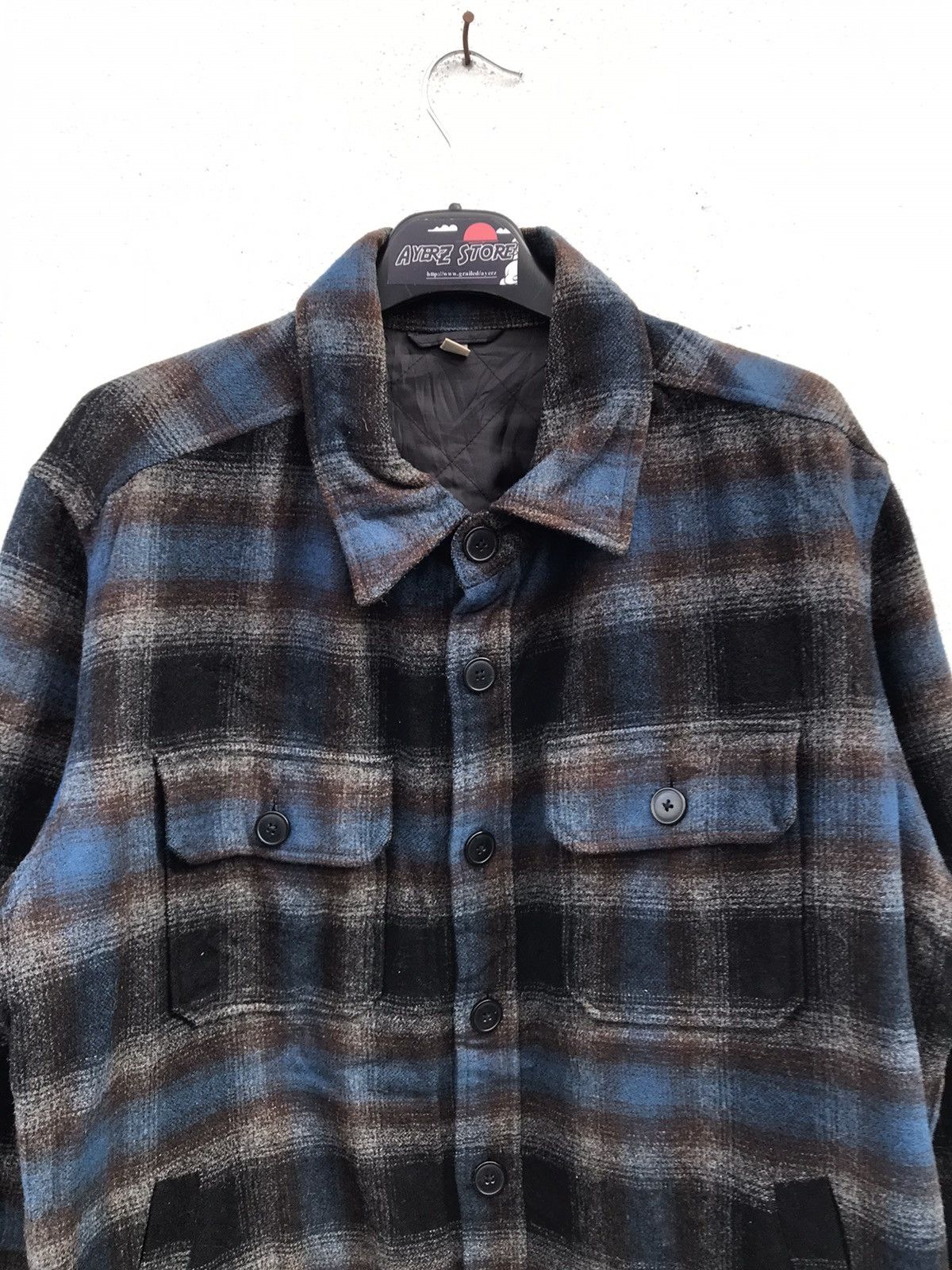 Uniqlo × Vintage Vintage Uniqlo Rayon Wool Quilted Lining Shirt Jacket Size US L / EU 52-54 / 3 - 4 Thumbnail