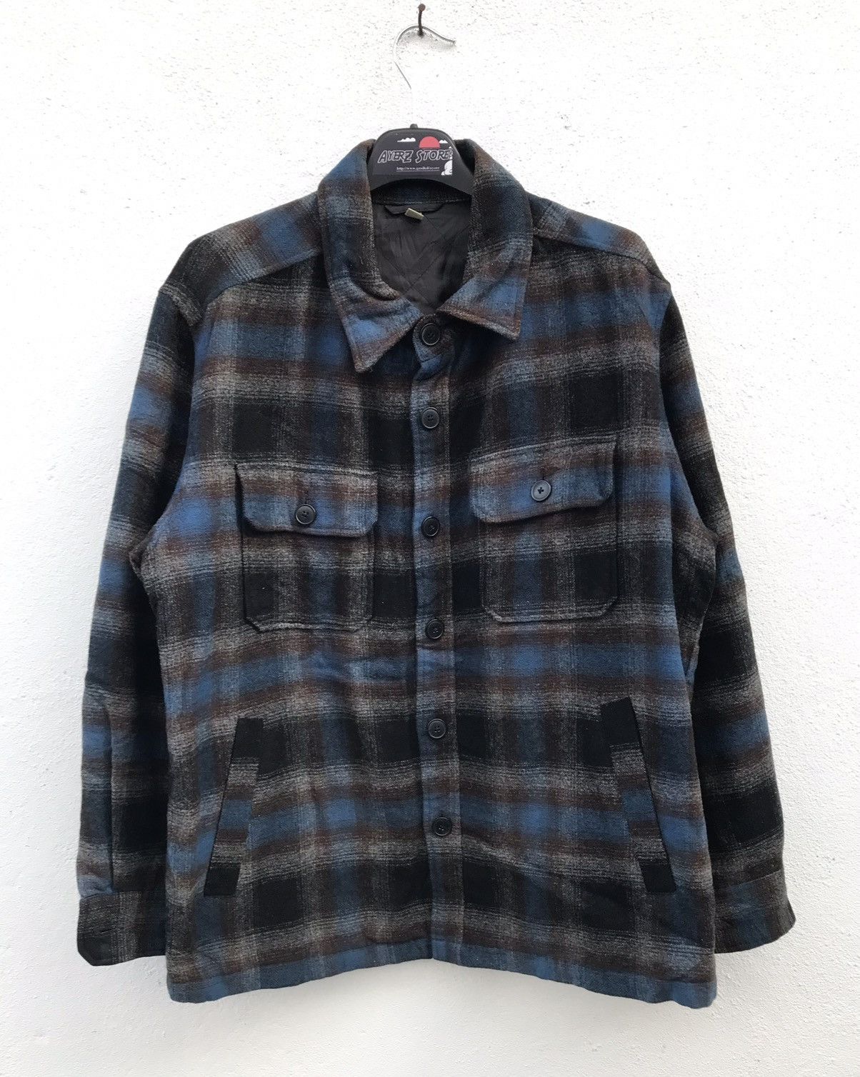 Uniqlo × Vintage Vintage Uniqlo Rayon Wool Quilted Lining Shirt Jacket Size US L / EU 52-54 / 3 - 1 Thumbnail
