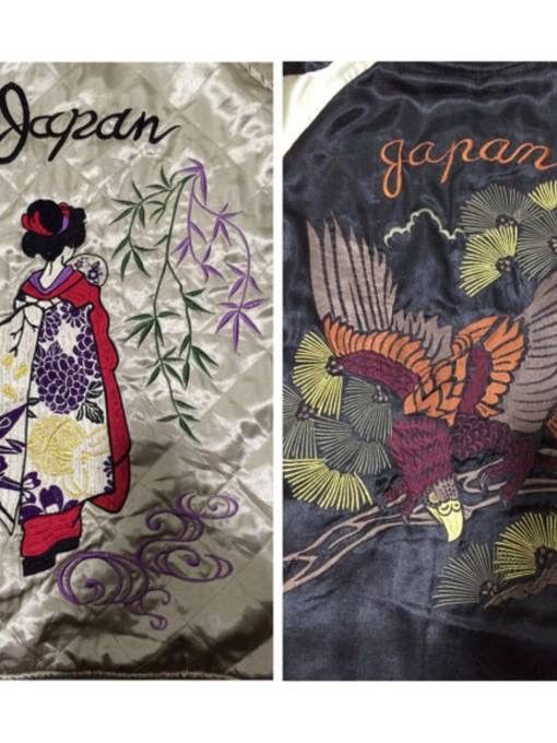 Other Sukajan Jacket Japan Geisha Dragon Reversible Jacket Size US L / EU 52-54 / 3 - 3 Thumbnail