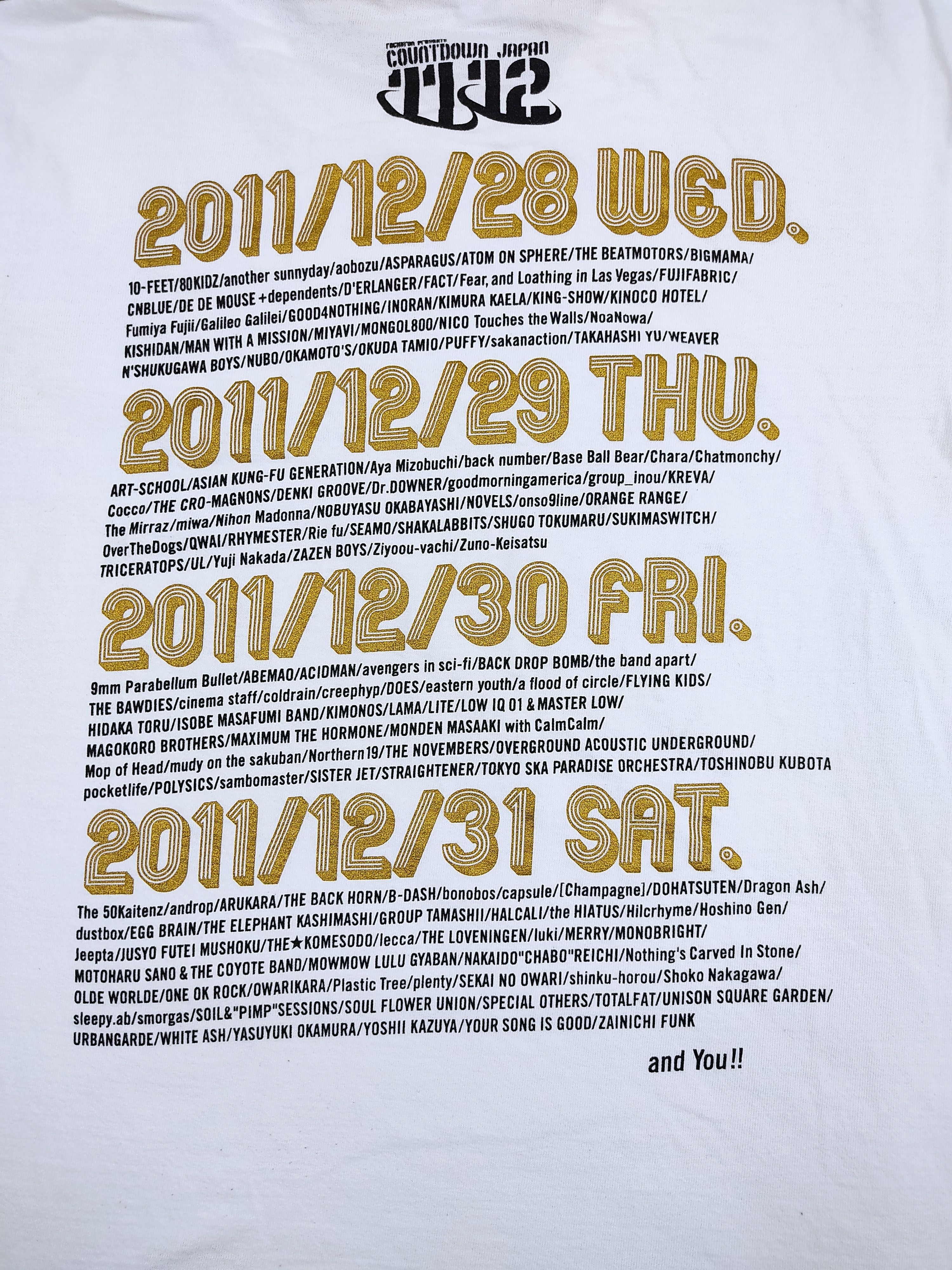 Band Tees DCJ Countdown Japan Fes 2011 Concert Japanese Band Tee List Size S / US 4 / IT 40 - 2 Thumbnail