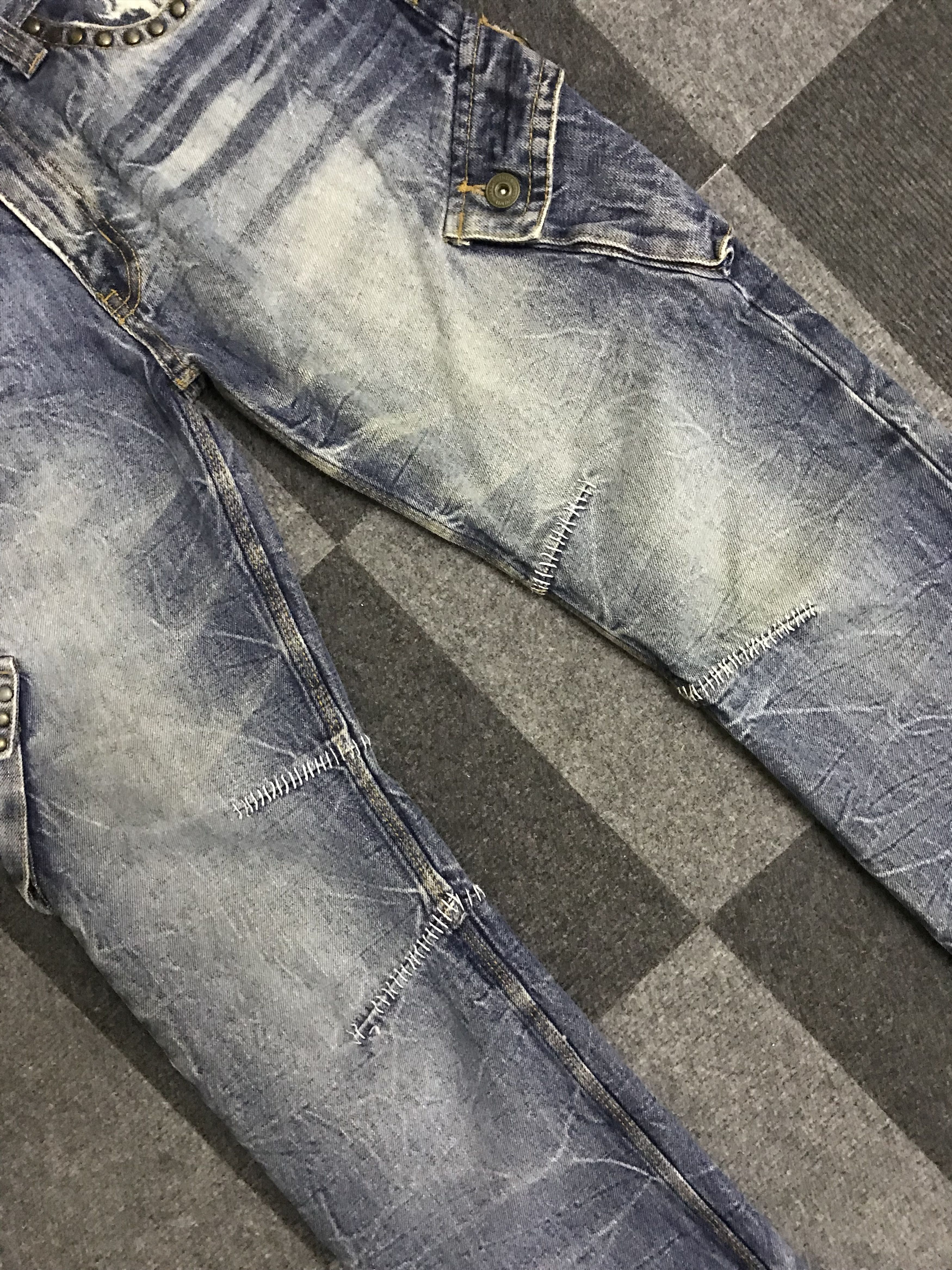 Japanese Brand D115 TWENTYWORKS Japan Riveted Cargo Jeans Size US 32 / EU 48 - 5 Thumbnail