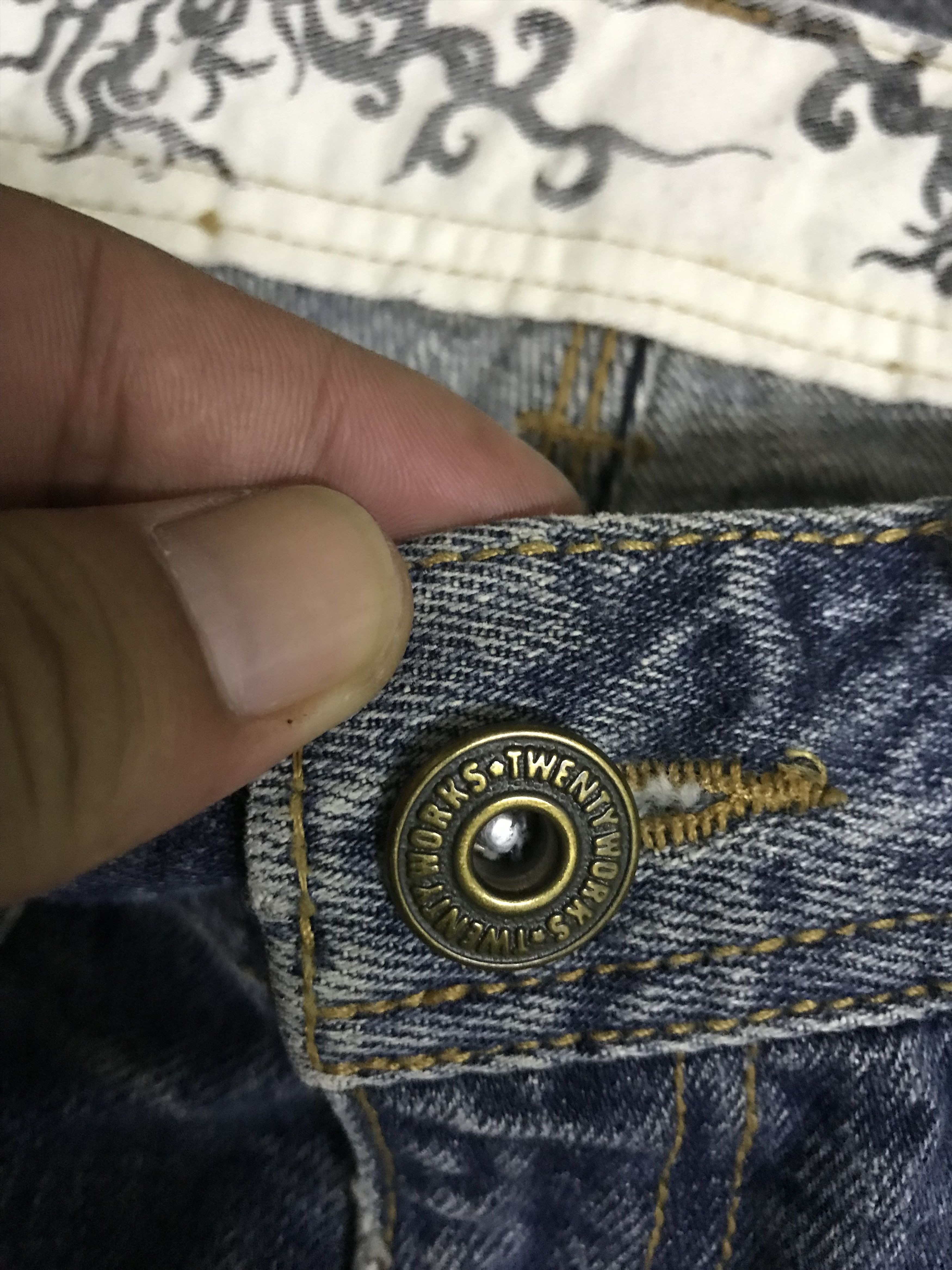 Japanese Brand D115 TWENTYWORKS Japan Riveted Cargo Jeans Size US 32 / EU 48 - 12 Thumbnail