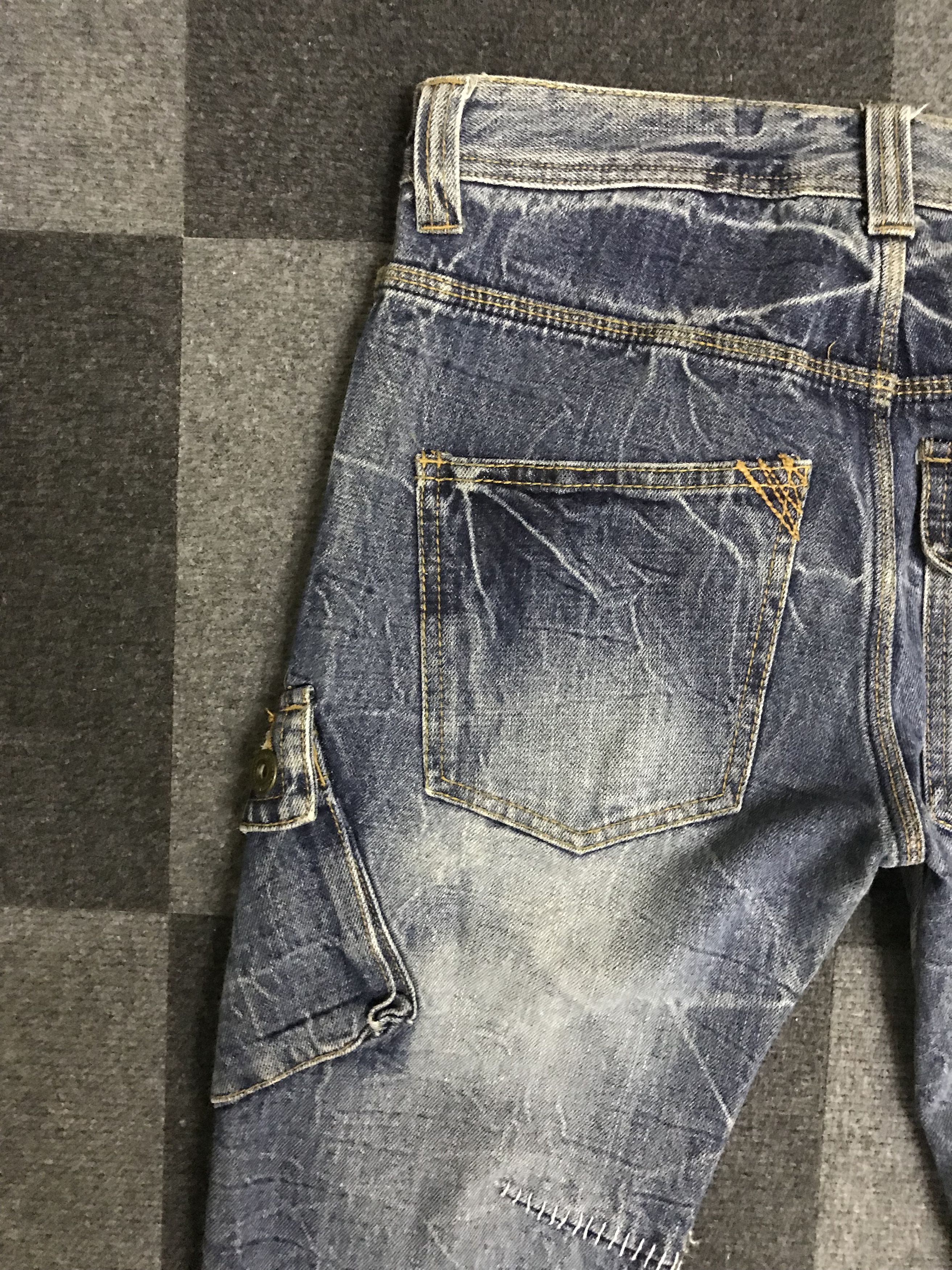 Japanese Brand D115 TWENTYWORKS Japan Riveted Cargo Jeans Size US 32 / EU 48 - 22 Thumbnail