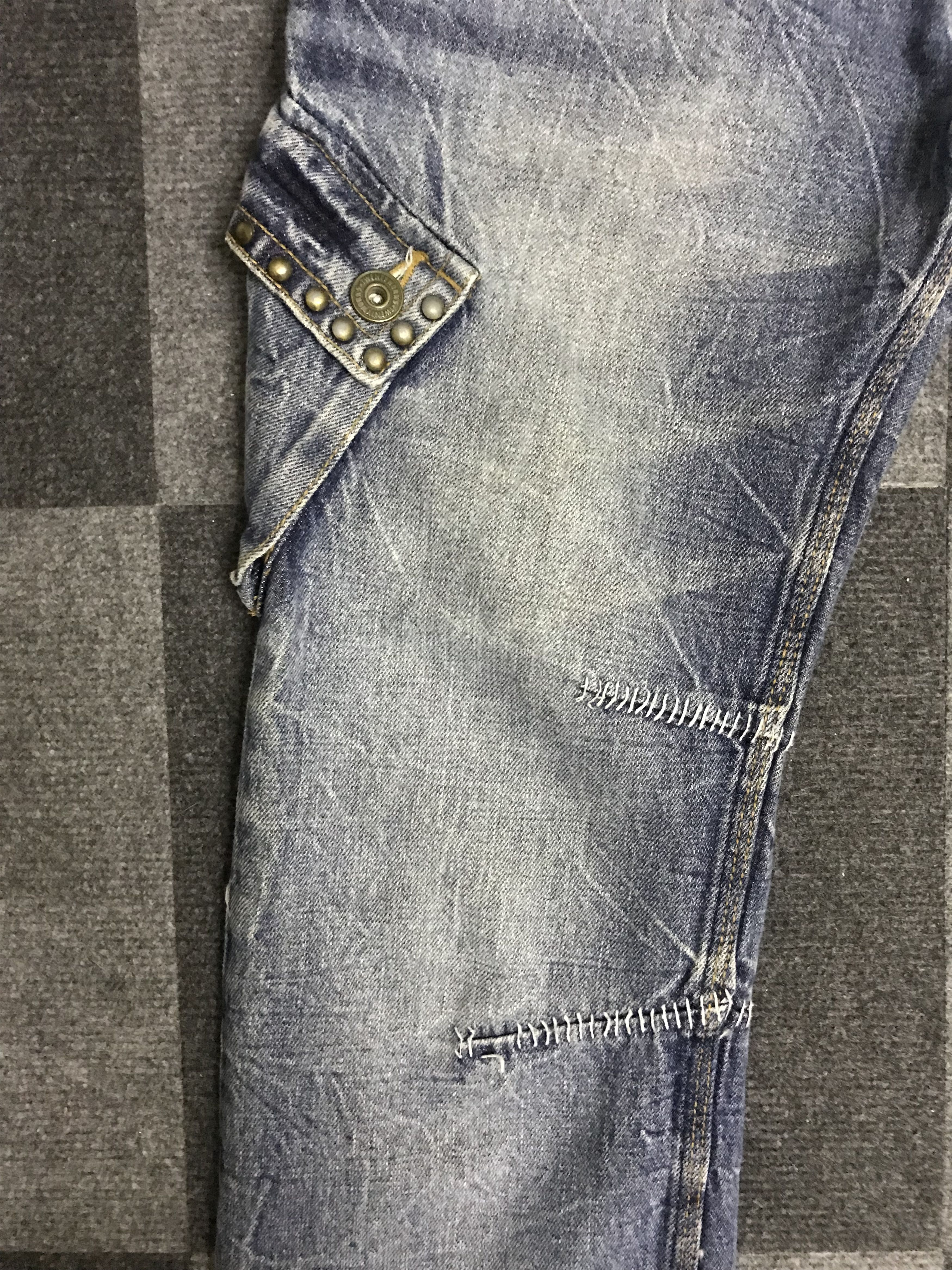 Japanese Brand D115 TWENTYWORKS Japan Riveted Cargo Jeans Size US 32 / EU 48 - 8 Thumbnail