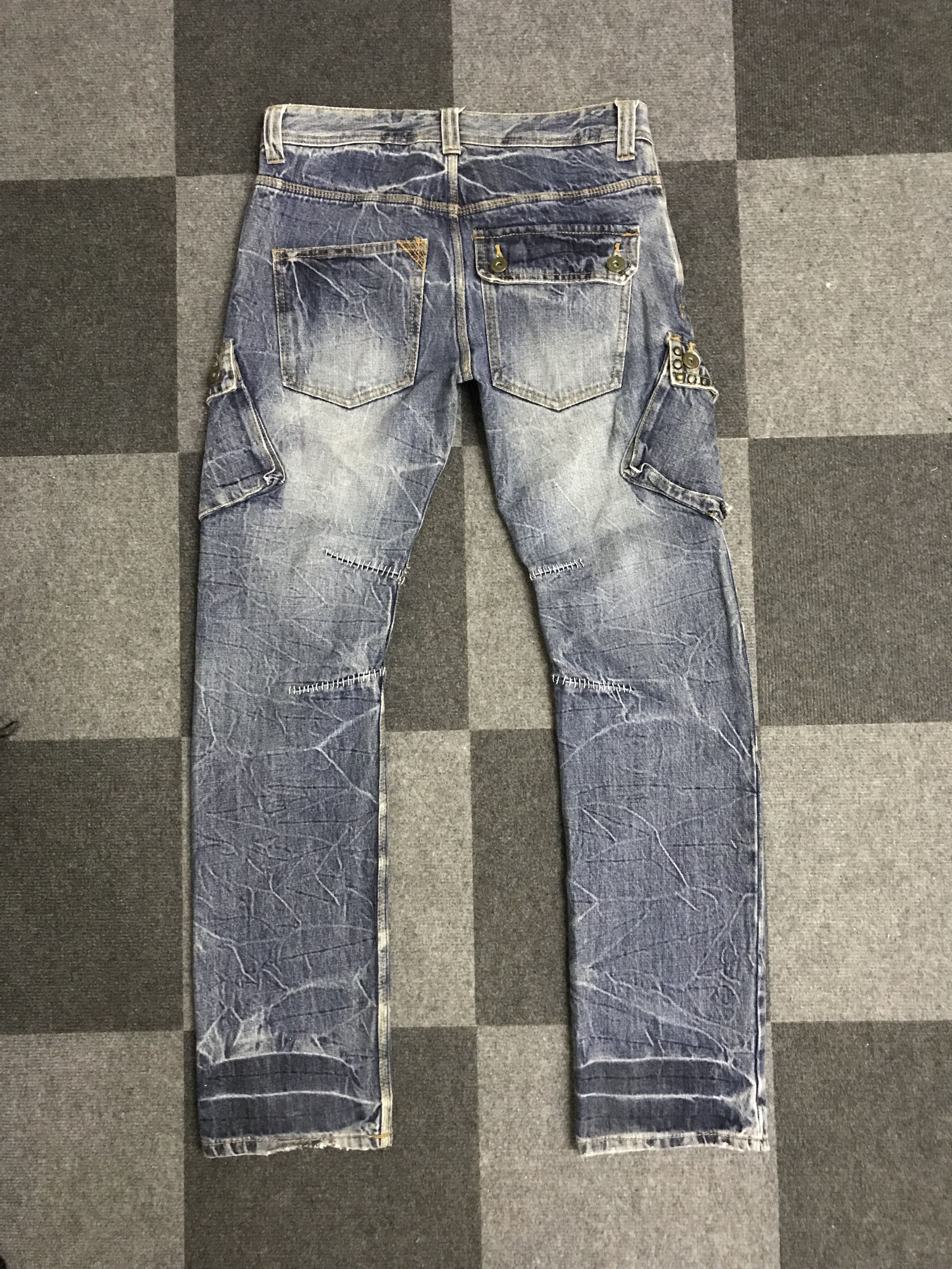 Japanese Brand D115 TWENTYWORKS Japan Riveted Cargo Jeans Size US 32 / EU 48 - 15 Thumbnail