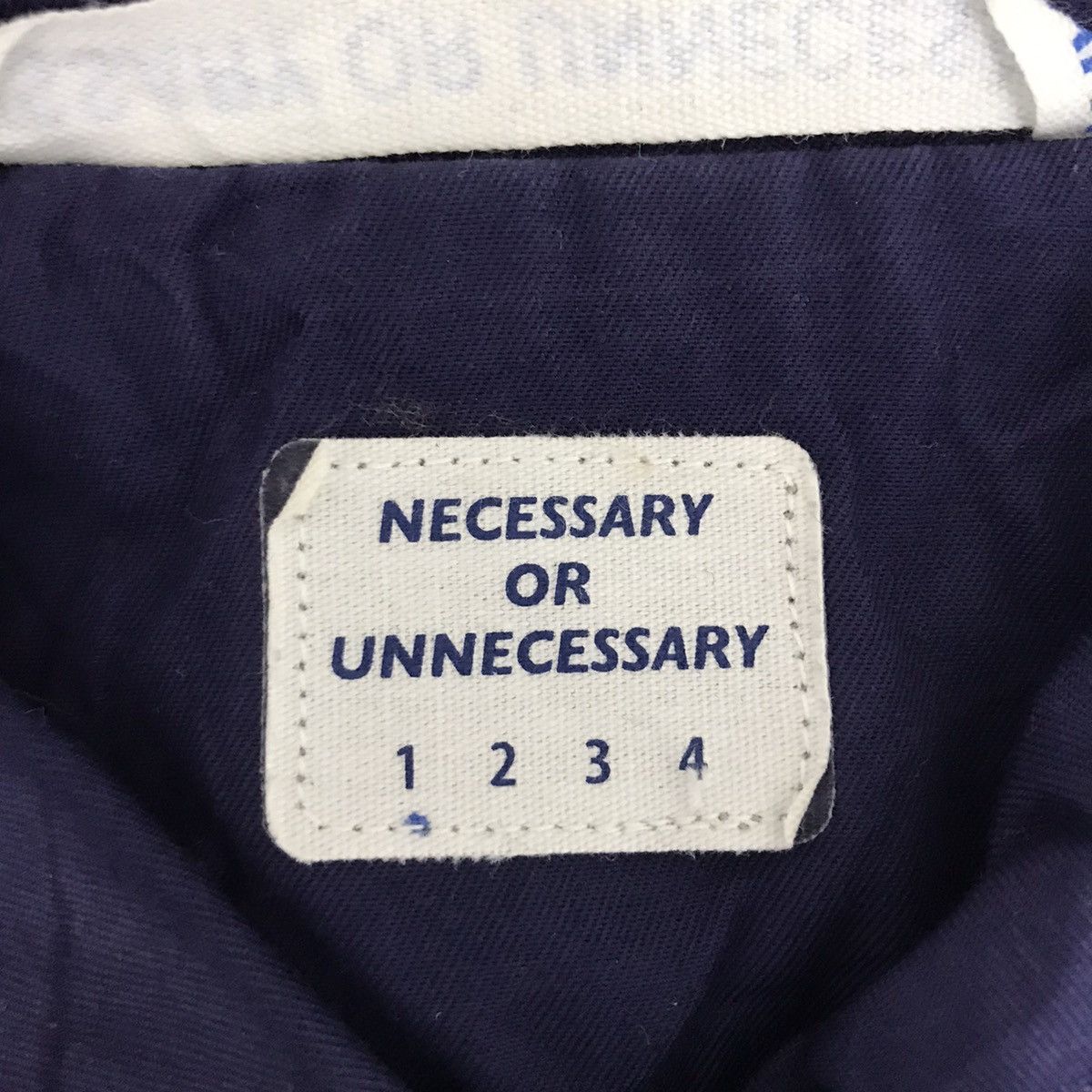 Japanese Brand NECESSARY OR UNNECESSARY Japanese Brand Jacket Size US S / EU 44-46 / 1 - 4 Thumbnail
