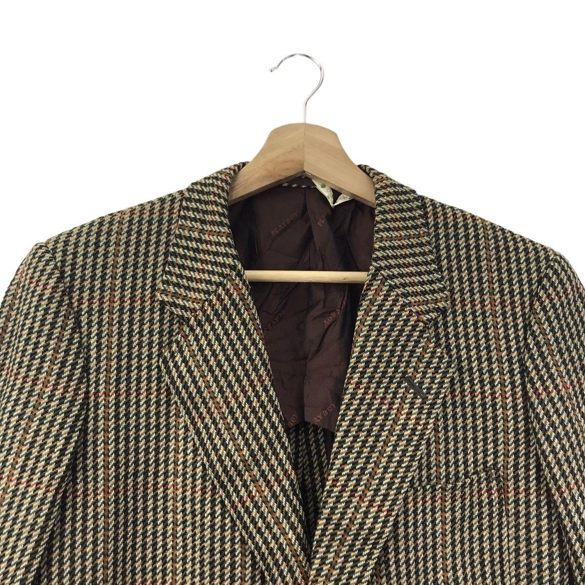 tain double push×playboy CHECK COAT tain double push×playboy CHECK COAT Pacsun Playboy Men's Black