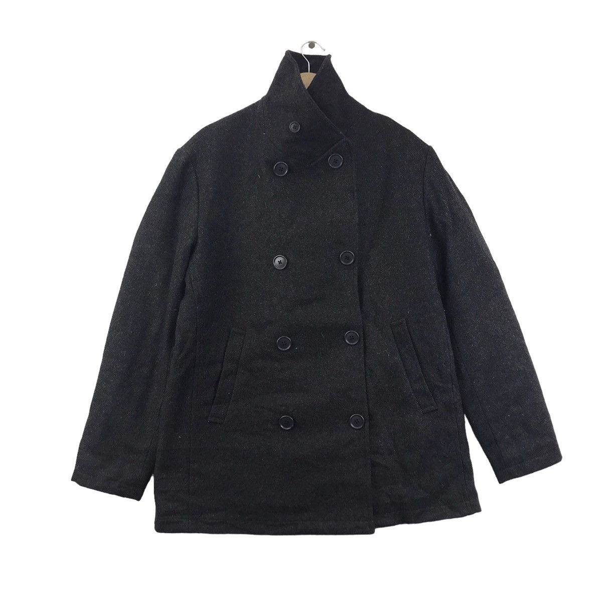 Japanese Brand BEAMS Japanese Brand Wool Black Coat Jacket Size US L / EU 52-54 / 3 - 1 Thumbnail