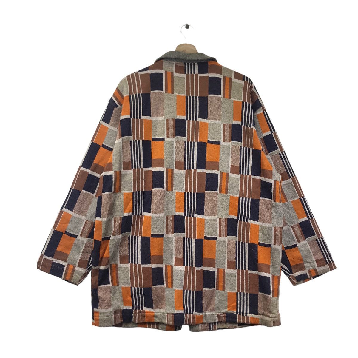Junko Shimada × Vintage JUNKO CLASSICS By Junko Koshino Check Orange Bomber Jacket Size US L / EU 52-54 / 3 - 8 Thumbnail