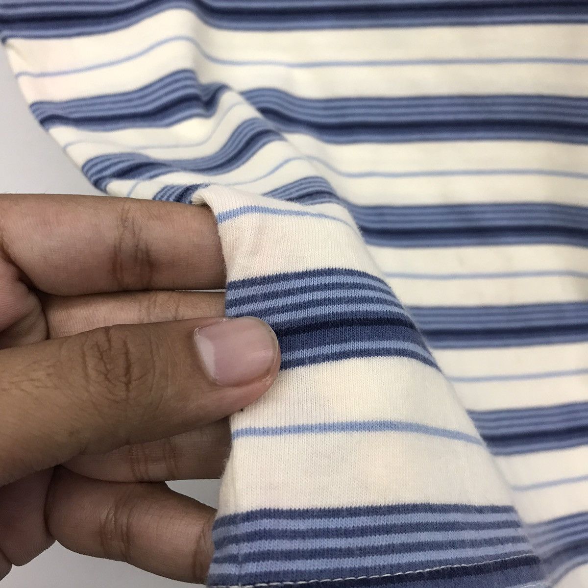 Polo Ralph Lauren × Vintage *Rare!! Vintage Polo Ralph Lauren Stripe V Neck Tee Size US S / EU 44-46 / 1 - 11 Thumbnail