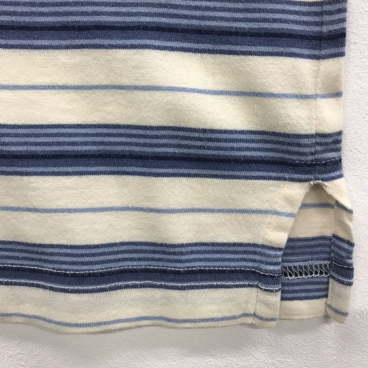 Polo Ralph Lauren × Vintage *Rare!! Vintage Polo Ralph Lauren Stripe V Neck Tee Size US S / EU 44-46 / 1 - 6 Thumbnail