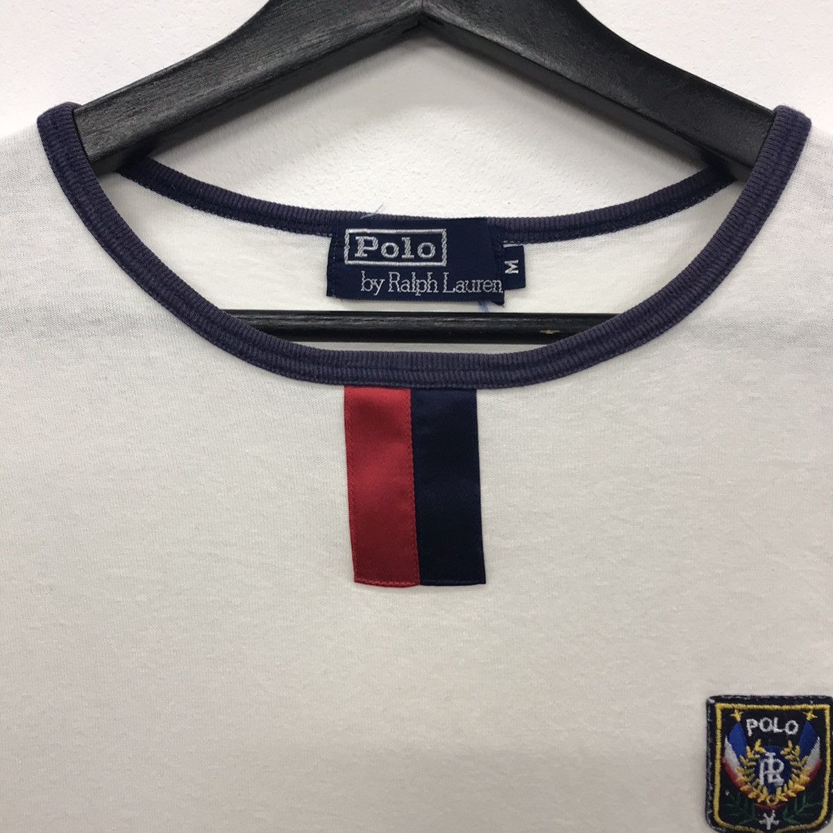 Designer × Polo Ralph Lauren × Vintage *Rare!! Vintage Polo creast by Ralph Lauren Ringer Tee Size US M / EU 48-50 / 2 - 4 Thumbnail