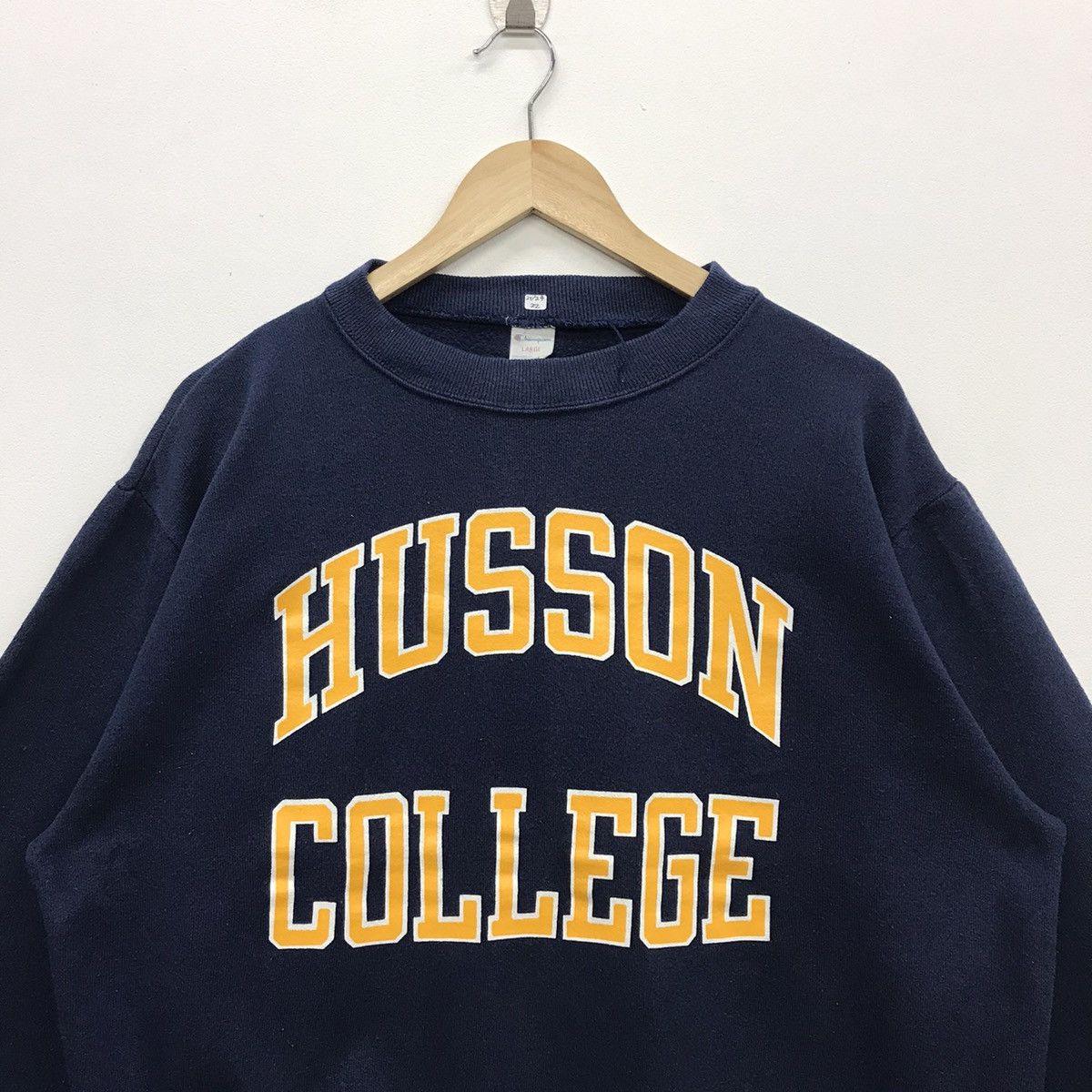 Champion × Vintage Rare!! Vintage Champion Husson College Sweatshirt Size US L / EU 52-54 / 3 - 2 Thumbnail