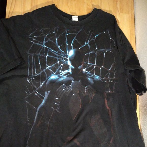 image of Vintage Marvel Mad Engine Spider Man Venom Carnage T-Shirt in Black/Blue, Men's (Size 2XL)