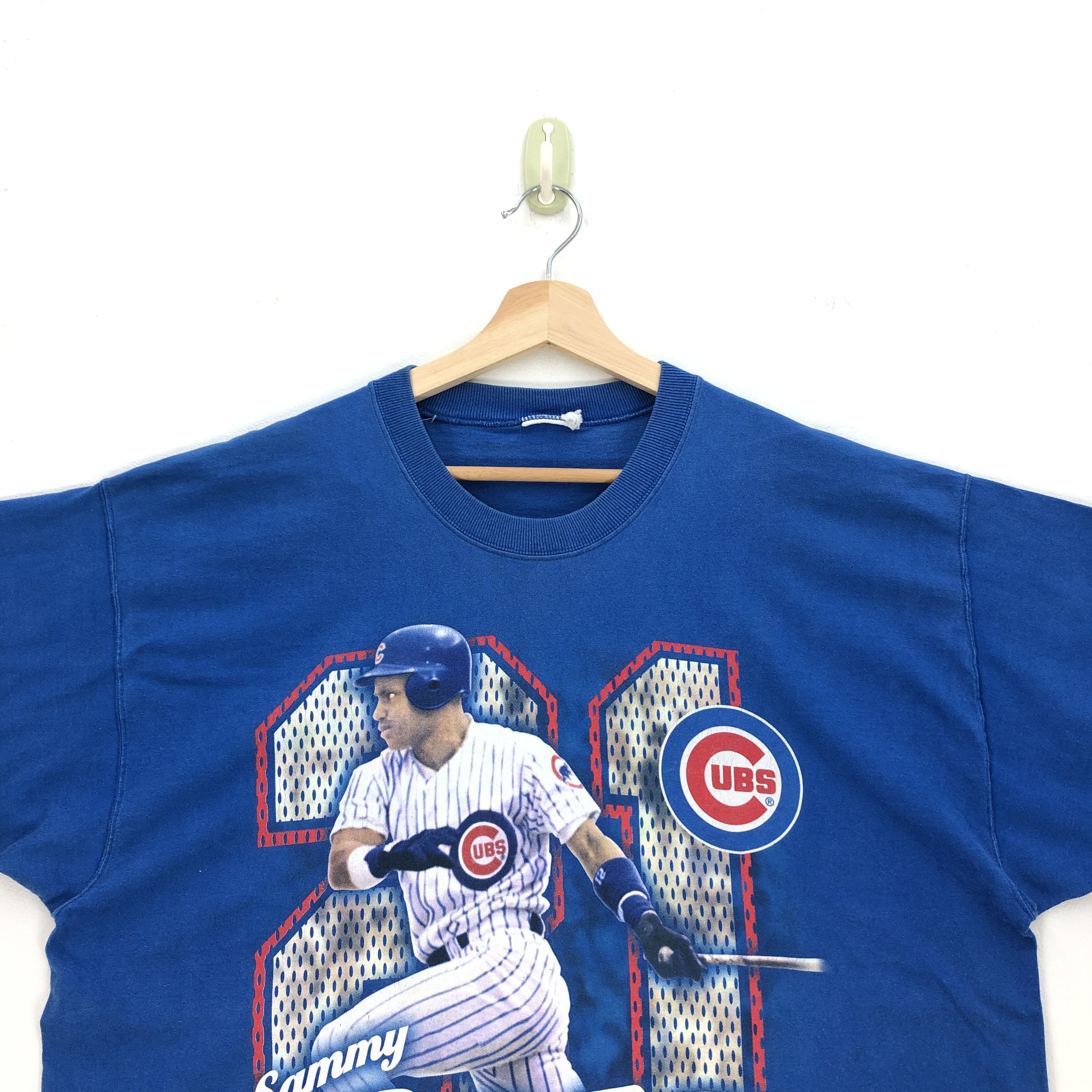 MLB Vintage Sammy Sosa T Shirt Chicago Cubs MLB Baseball Tees Size US L / EU 52-54 / 3 - 3 Thumbnail