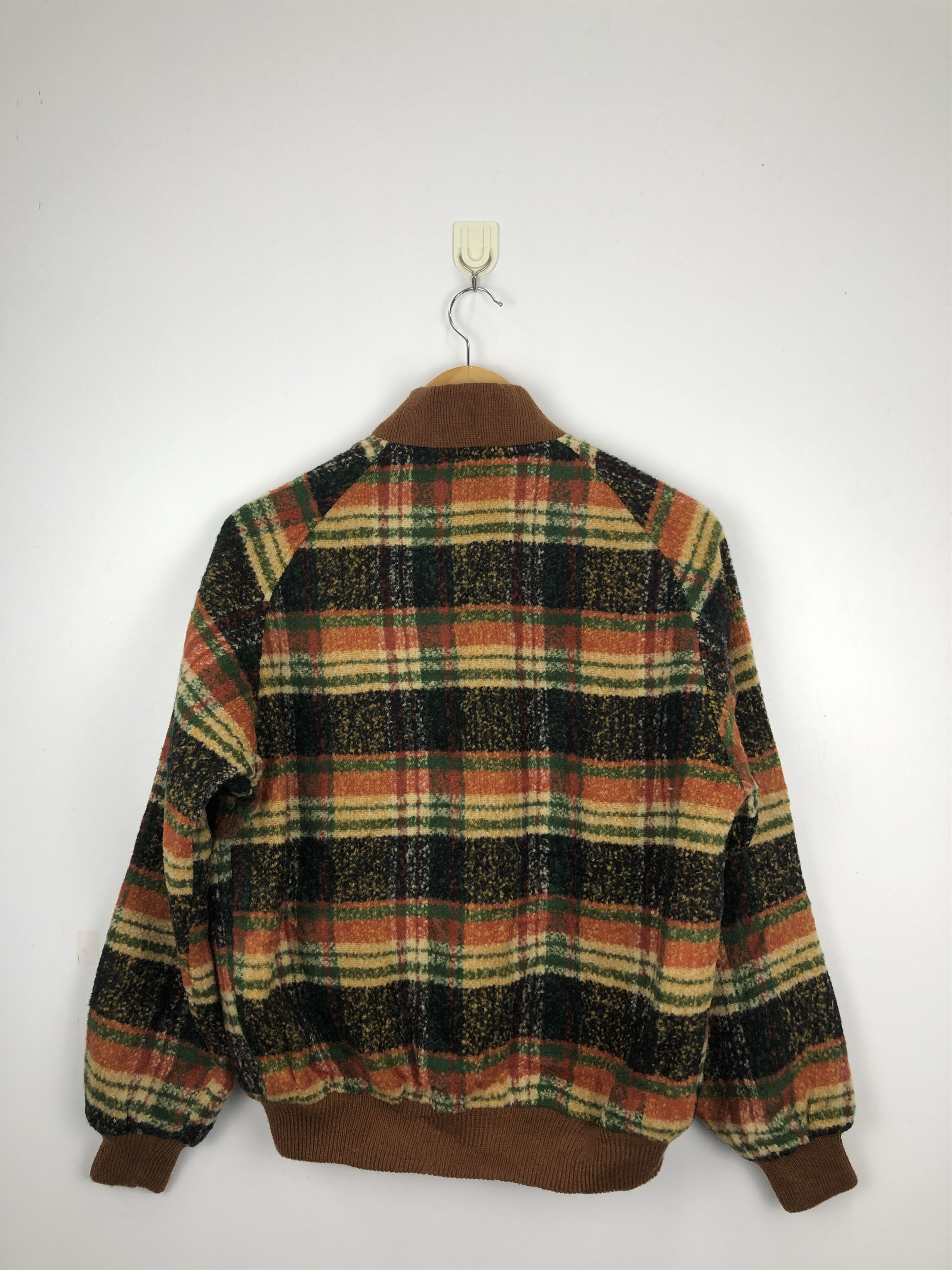 Japanese Brand × Vintage Vintage 90s Japanese Brand Wool Colourfull Plaid Jacket Size US L / EU 52-54 / 3 - 2 Thumbnail