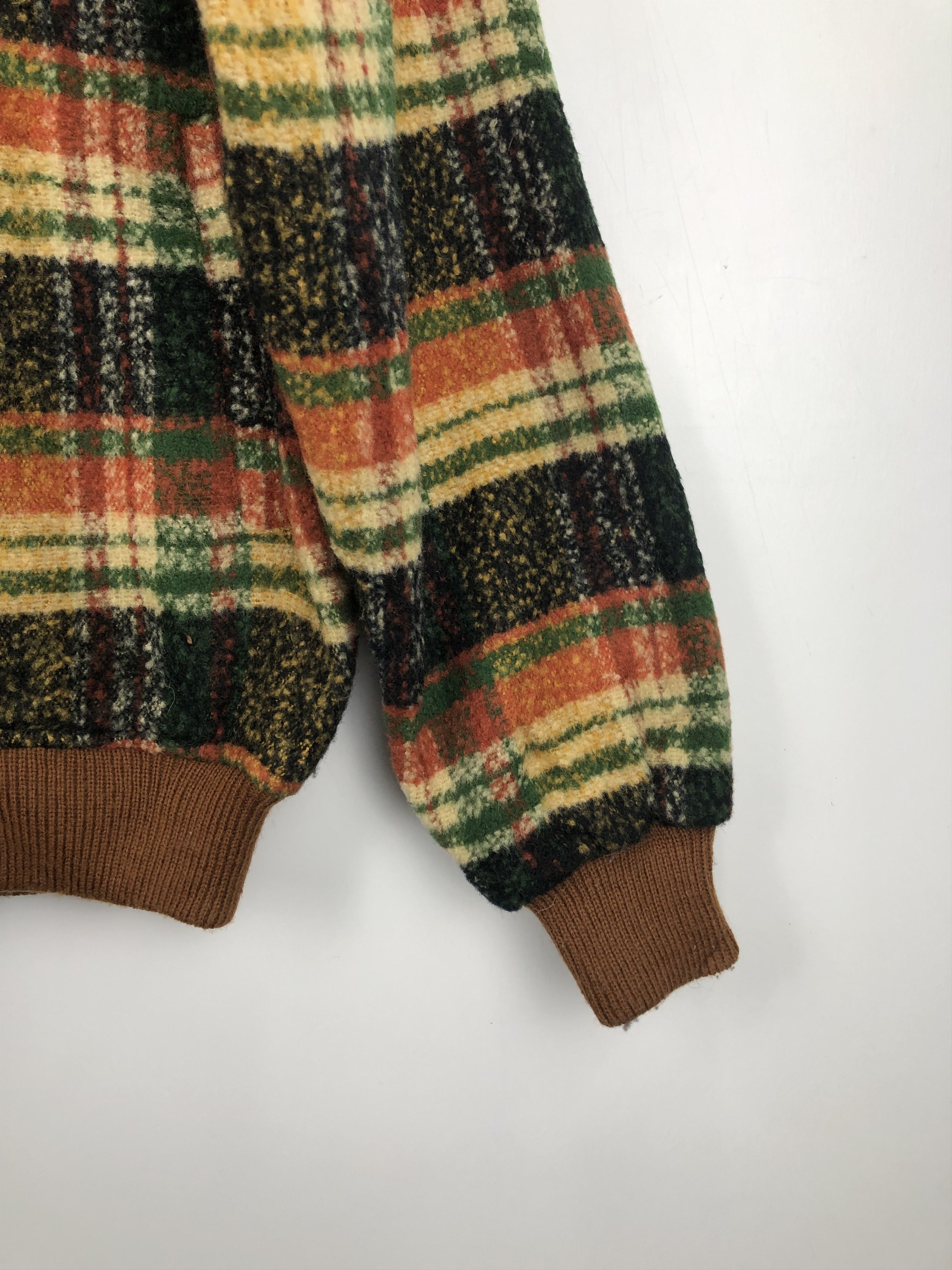 Japanese Brand × Vintage Vintage 90s Japanese Brand Wool Colourfull Plaid Jacket Size US L / EU 52-54 / 3 - 4 Thumbnail