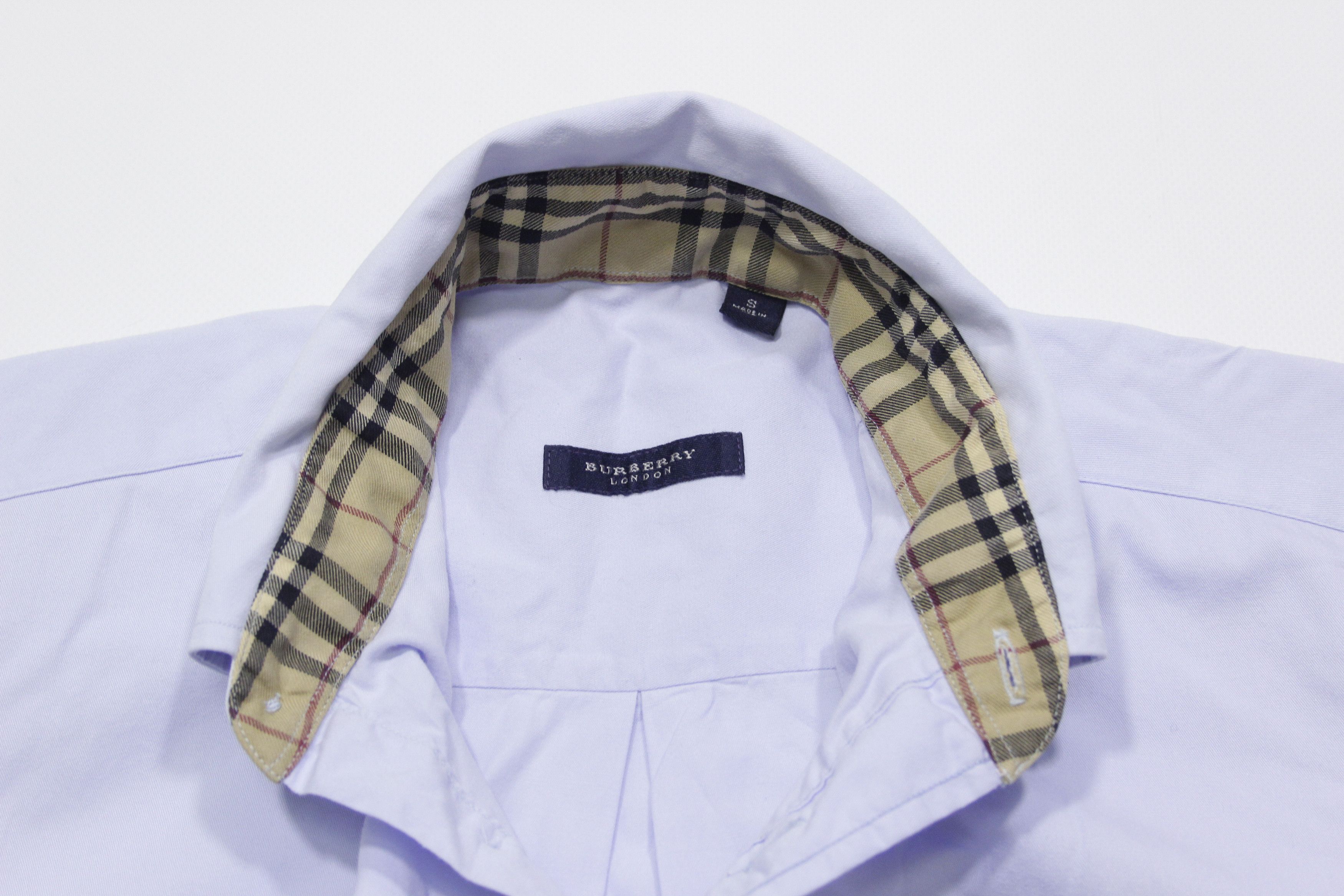 Burberry Nova Check Oxford Blue Shirt Made in USA Size US S / EU 44-46 / 1 - 5 Thumbnail