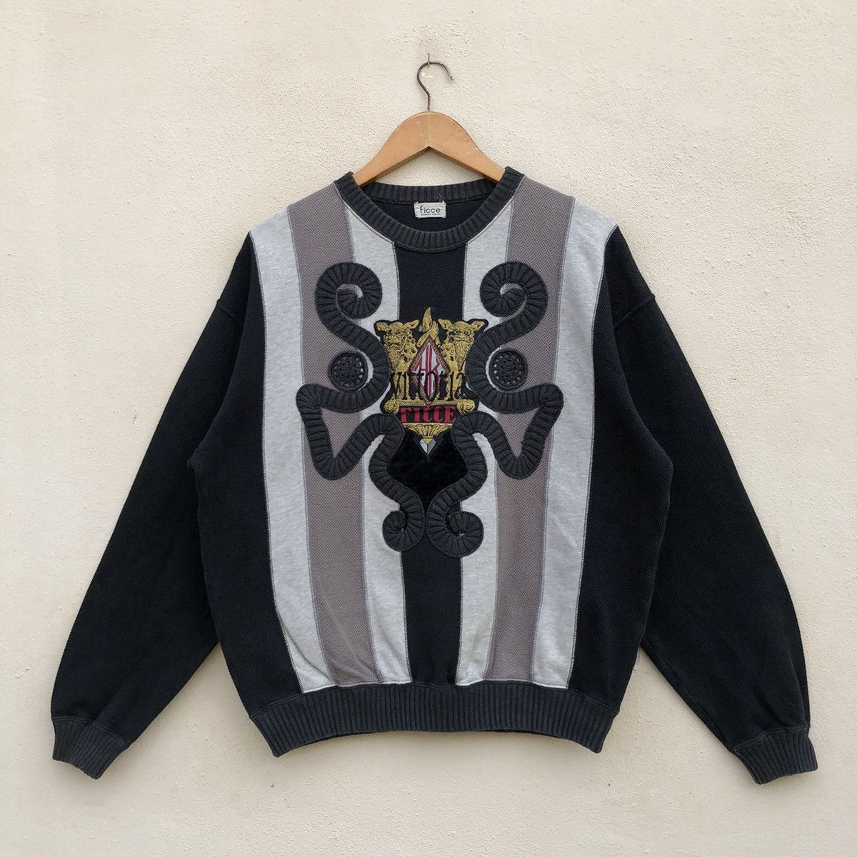 Japanese Brand × Vintage Vintage FICCE YOSHIYUKI KONISHI Knitwear Sweatshirt Size US L / EU 52-54 / 3 - 1 Thumbnail