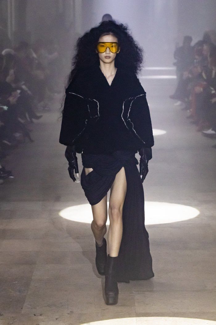 image of Rick Owens Draped Mini Skirt Eu42 in Black, Women's (Size 28)